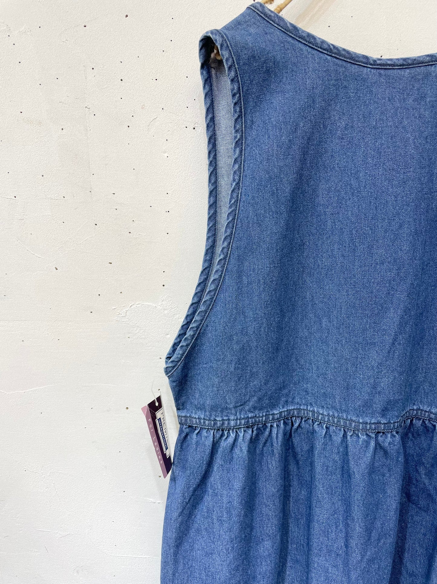 Vintage Denim Over Dress Dead Stock [A25997]