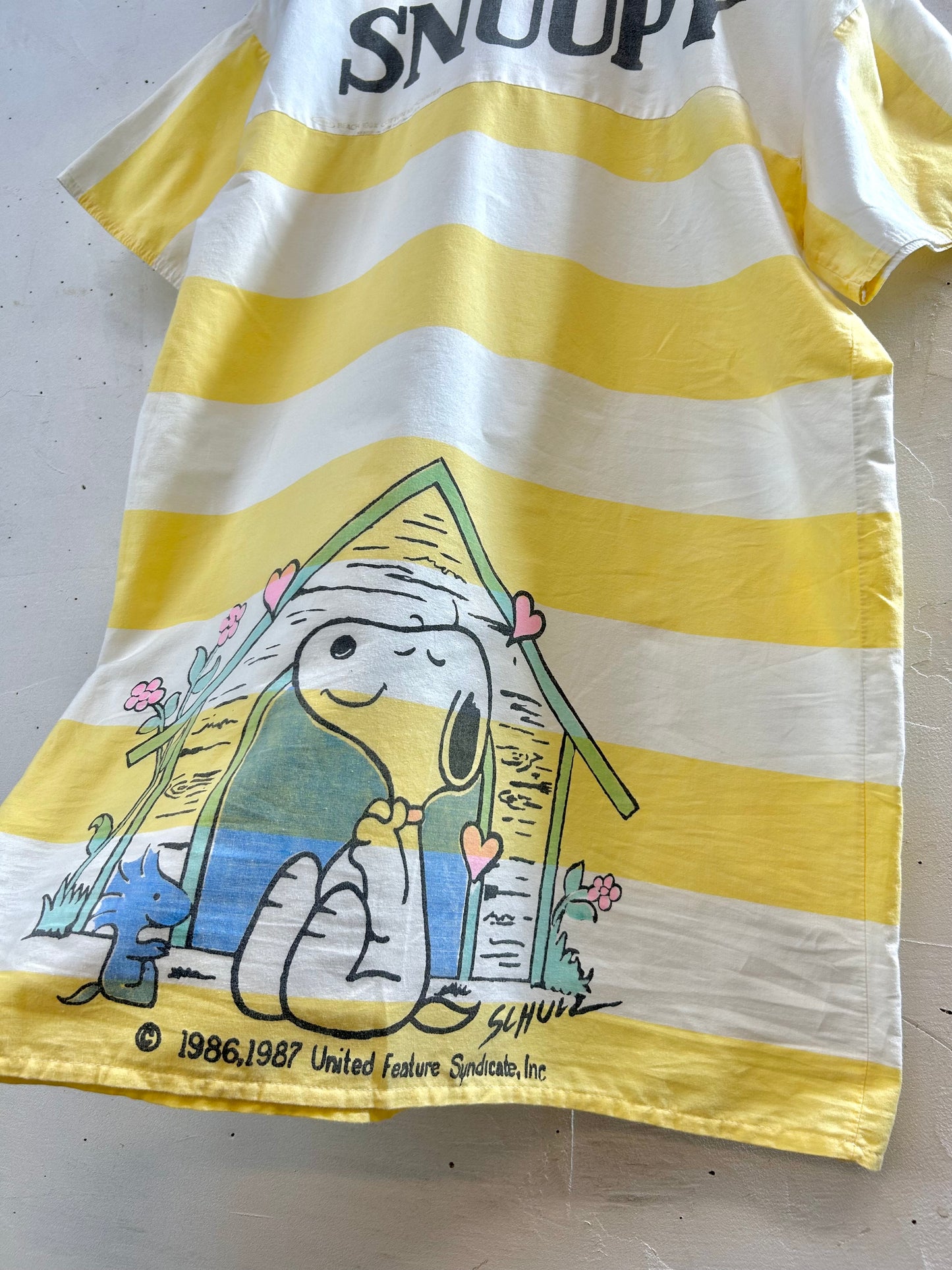 ’80s Vintage PEANUTS Shirt  [G27963]