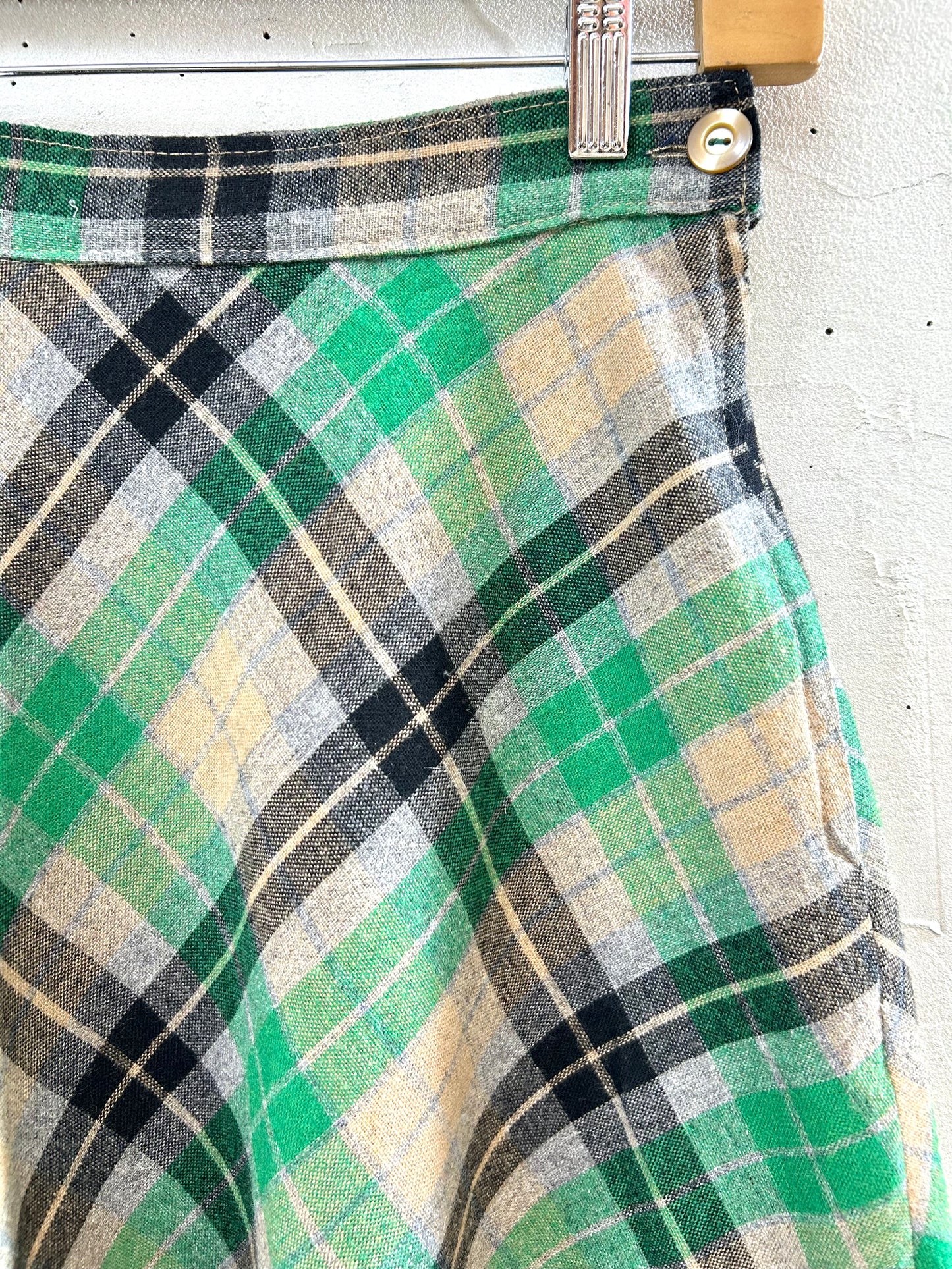 Vintage Plaid Skirt  MADE IN ITALY  [J28779]