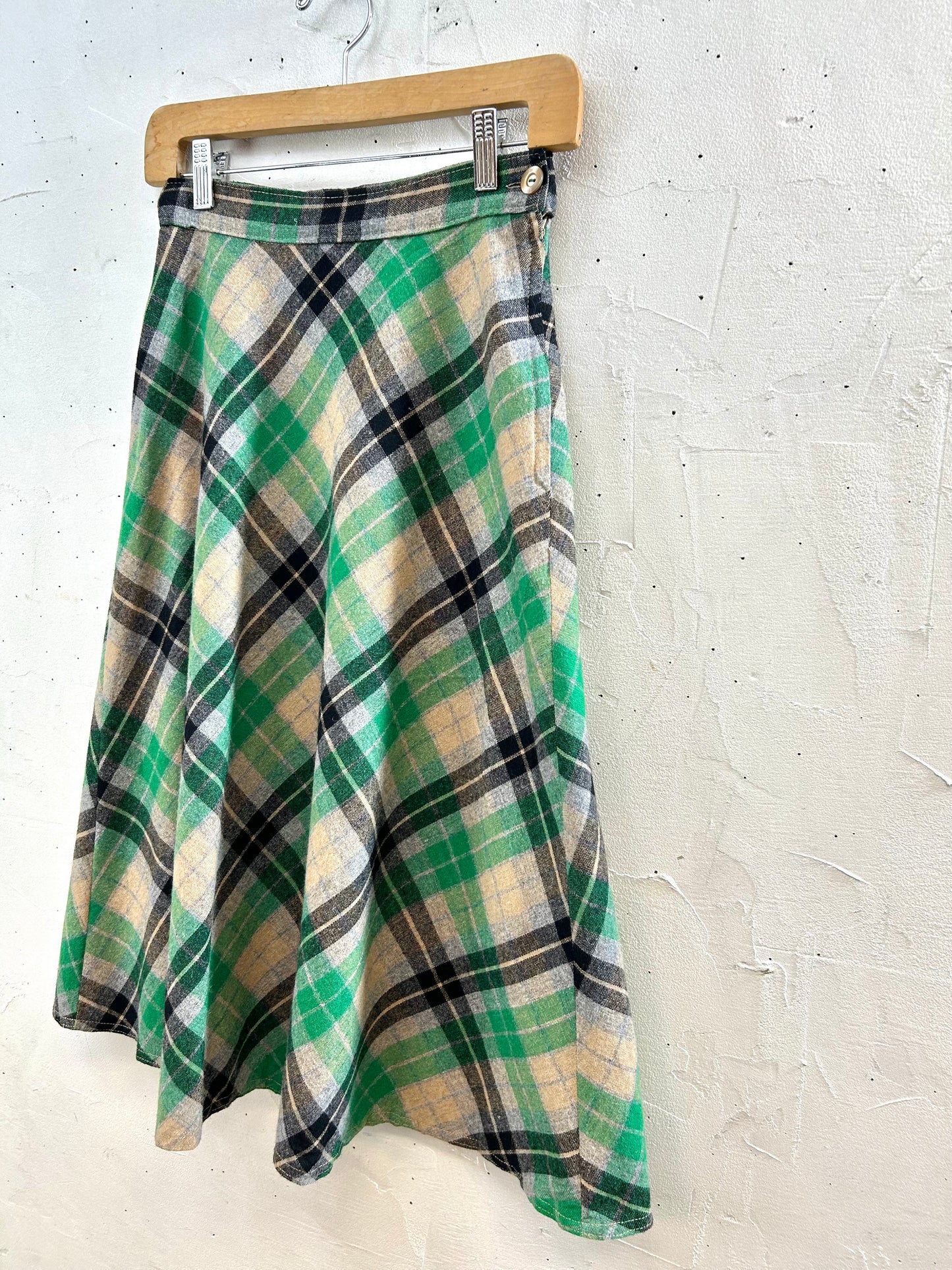 Vintage Plaid Skirt  MADE IN ITALY  [J28779]