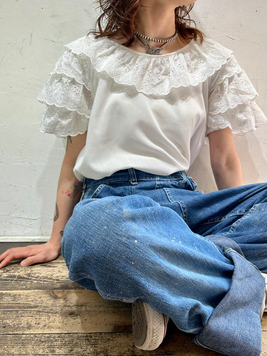 Vintage White Blouse [D26807]