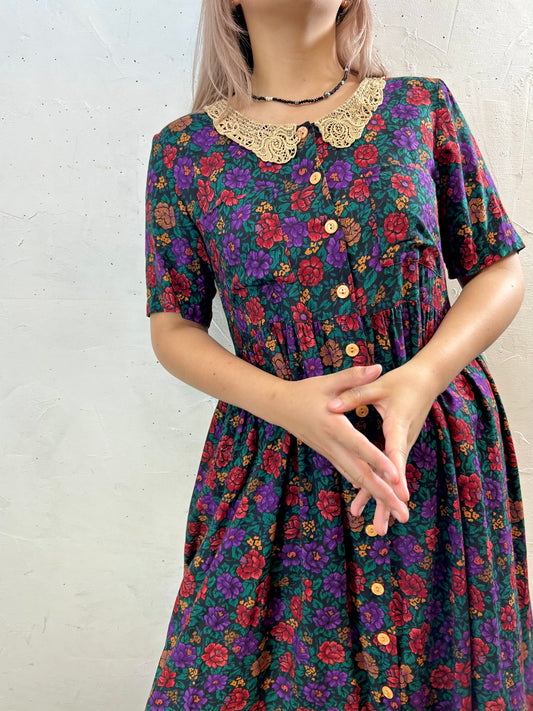 Vintage Rayon Dress [H28163]