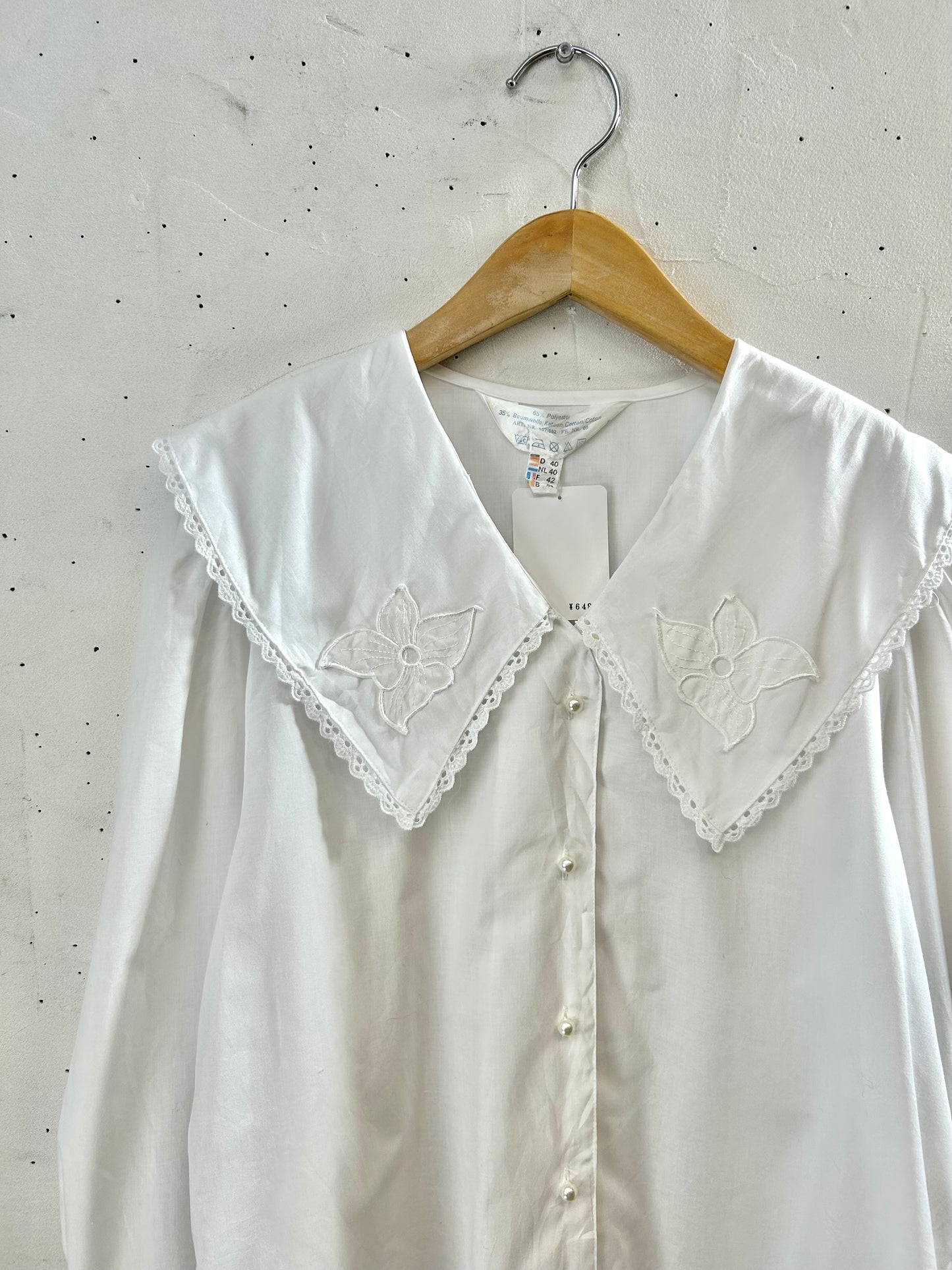 Vintage White Blouse　 [I28571］