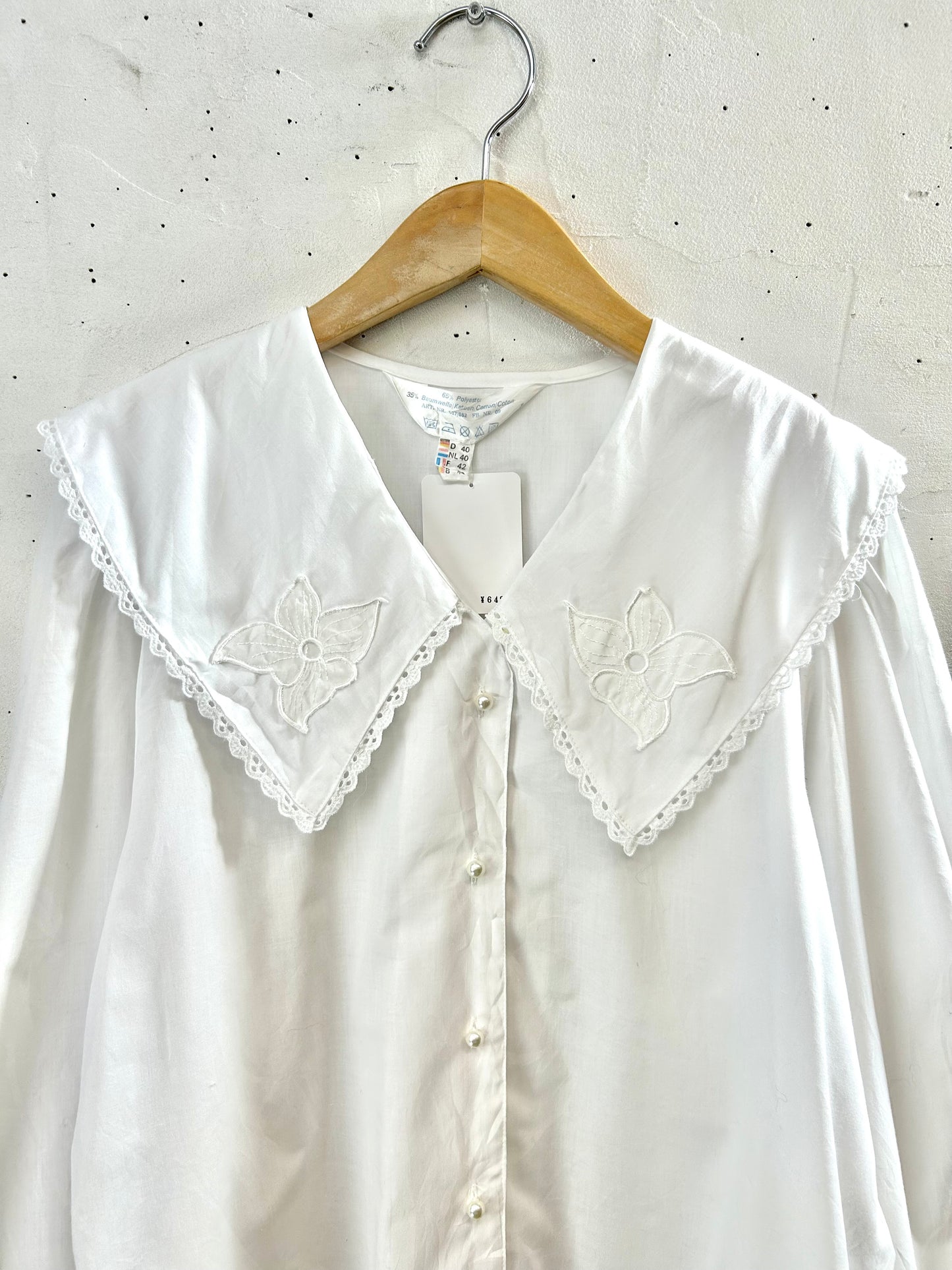 Vintage White Blouse　 [I28571］