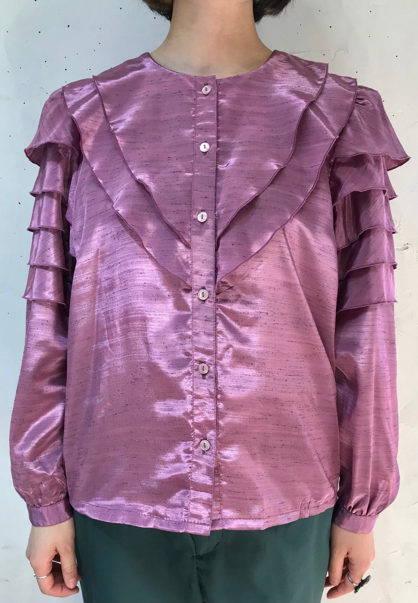 Vintage Big Collar Blouse [J25249]