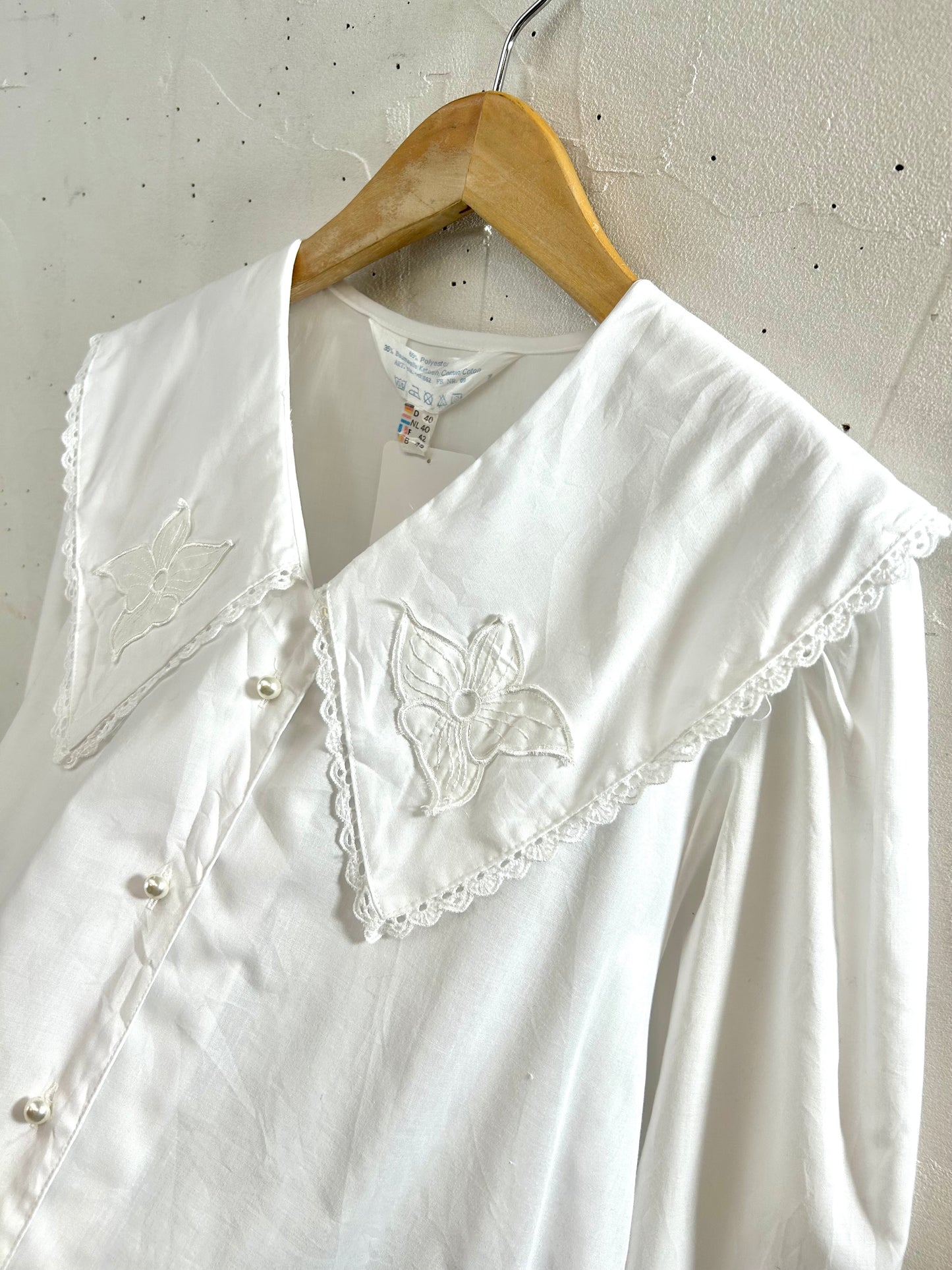 Vintage White Blouse　 [I28571］