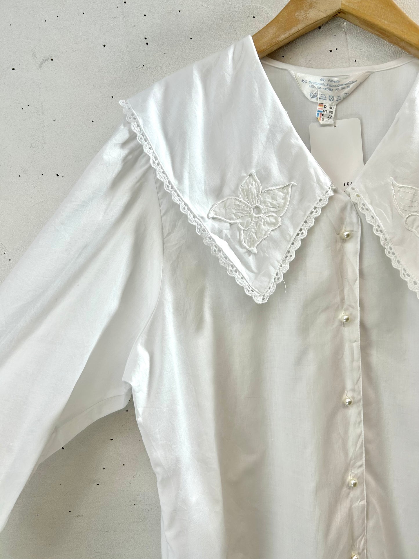 Vintage White Blouse　 [I28571］