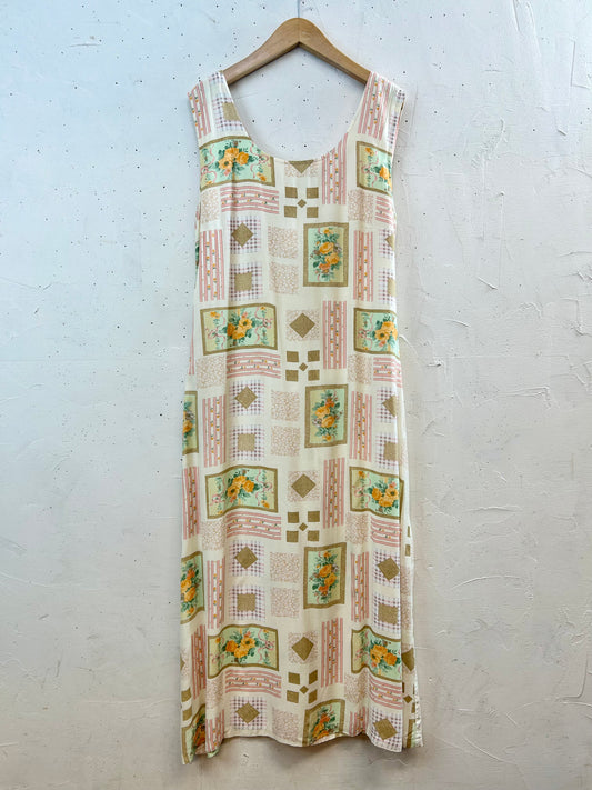 Vintage Viscose Dress MADE IN ITALY [E30313]