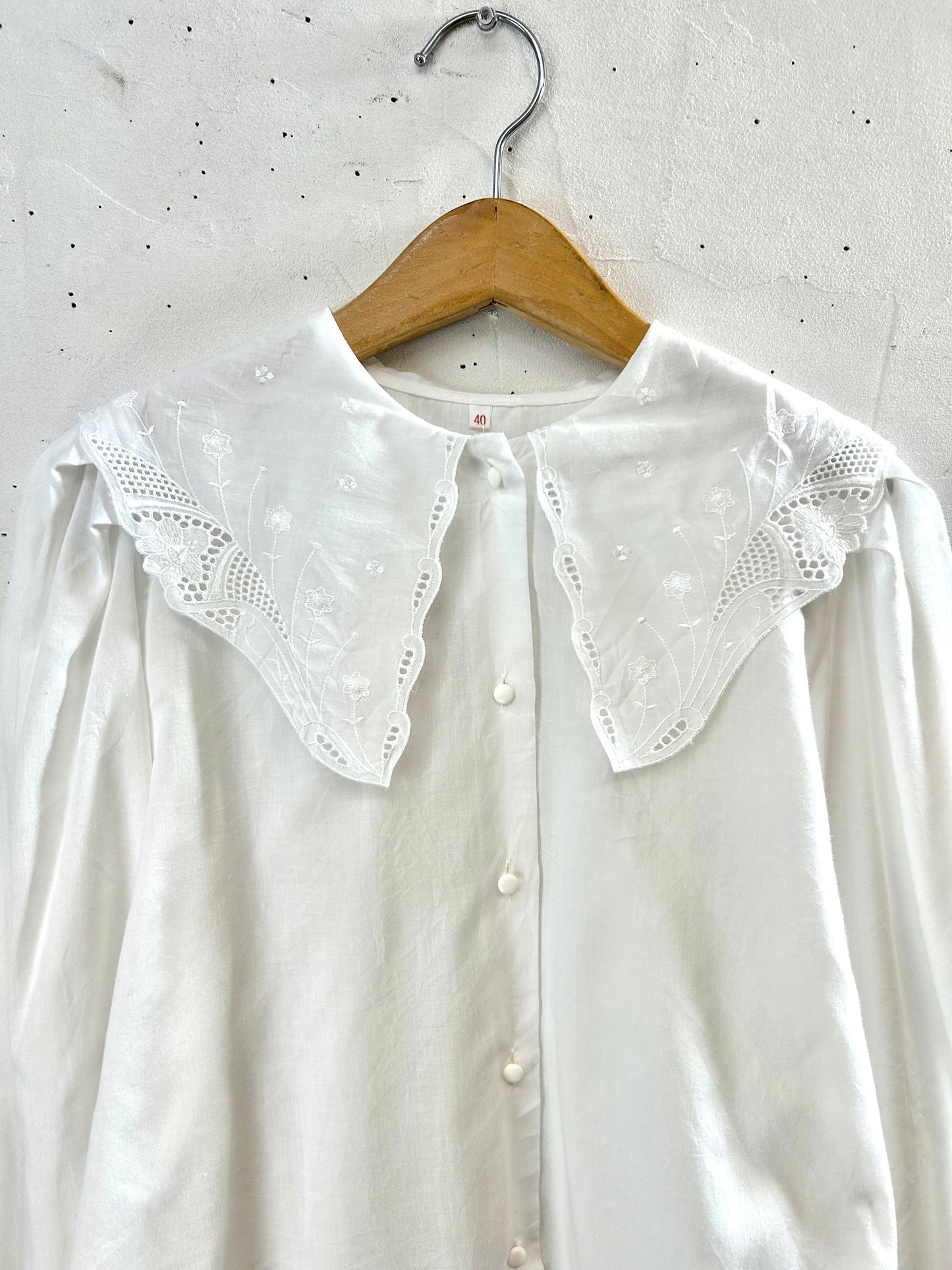 Vintage White Blouse　 [I28568］