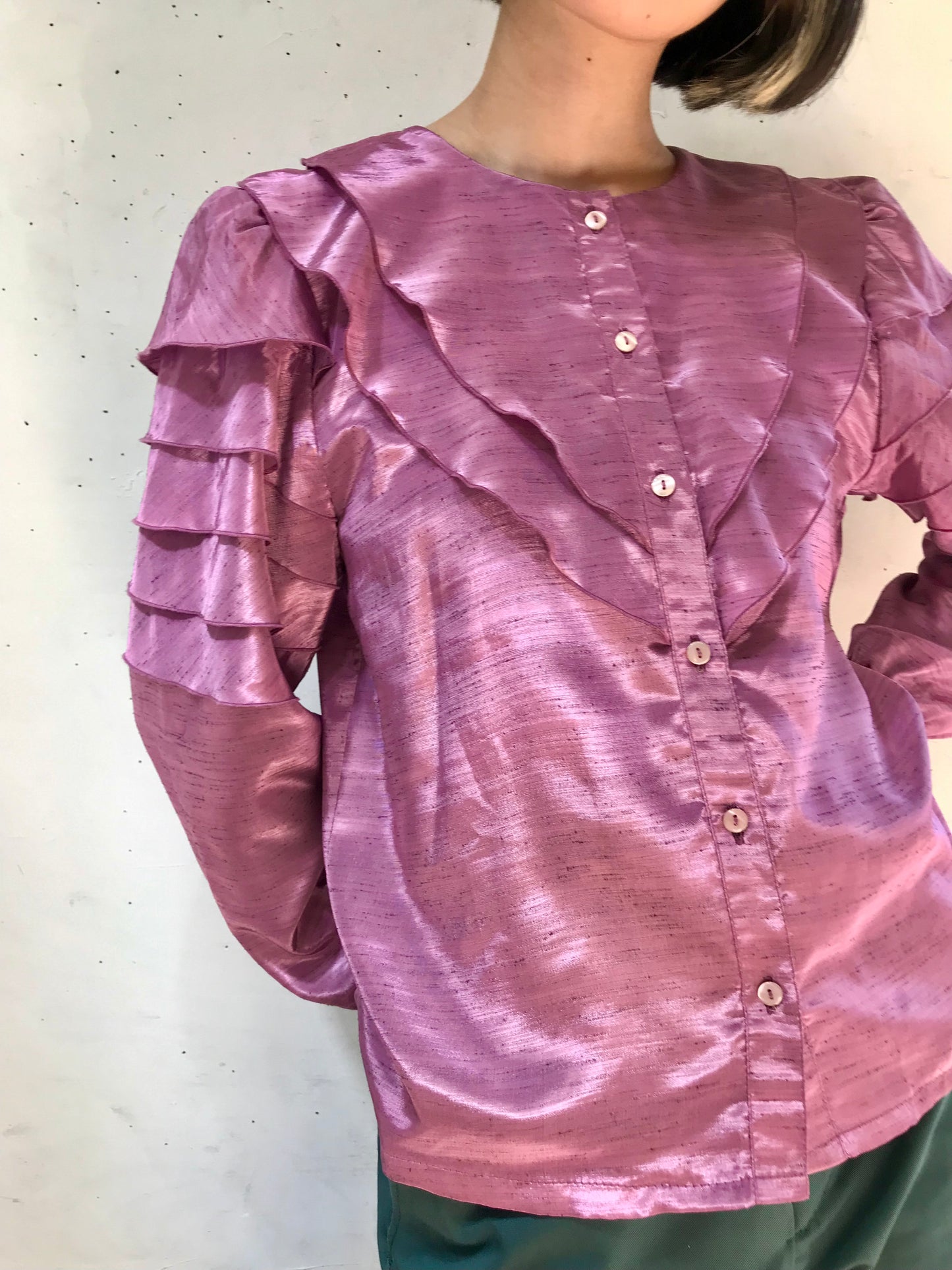 Vintage Big Collar Blouse [J25249]