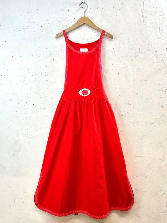 '70s Vintage Apron Dress [F30535]