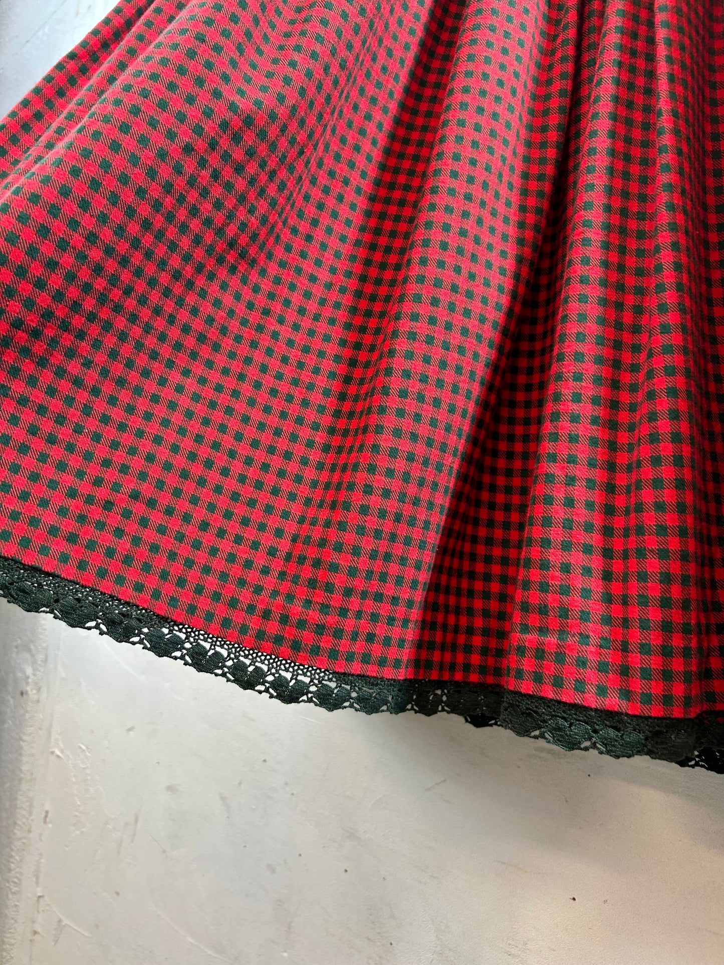 Vintage Plaid Skirt  [K29010]