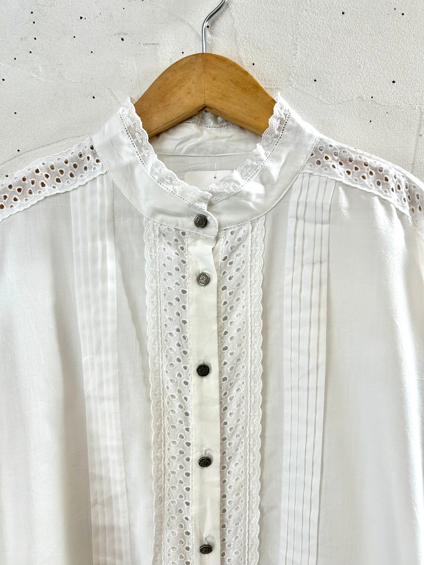 Vintage White Blouse　 [I28569］