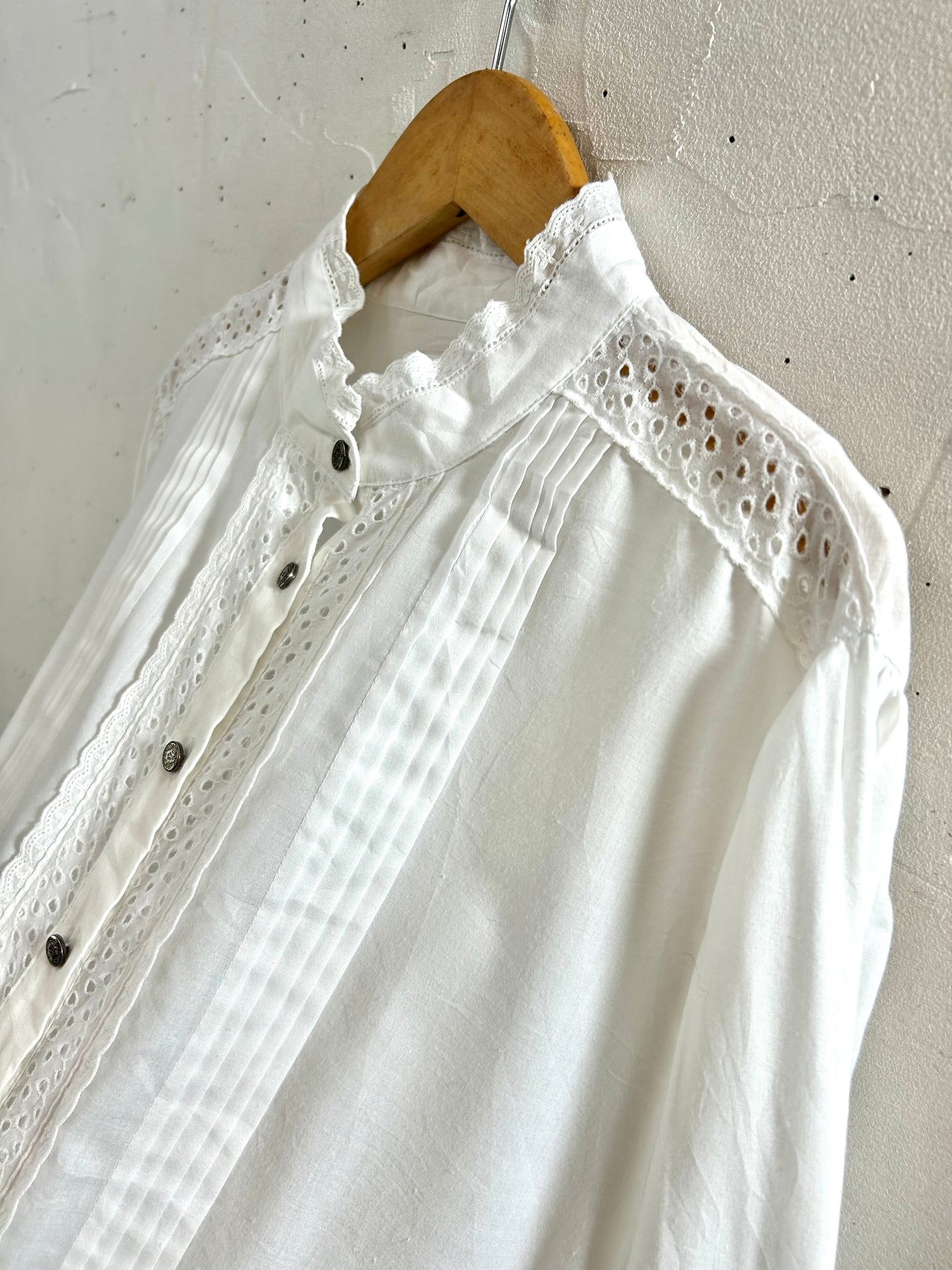 Vintage White Blouse　 [I28569］