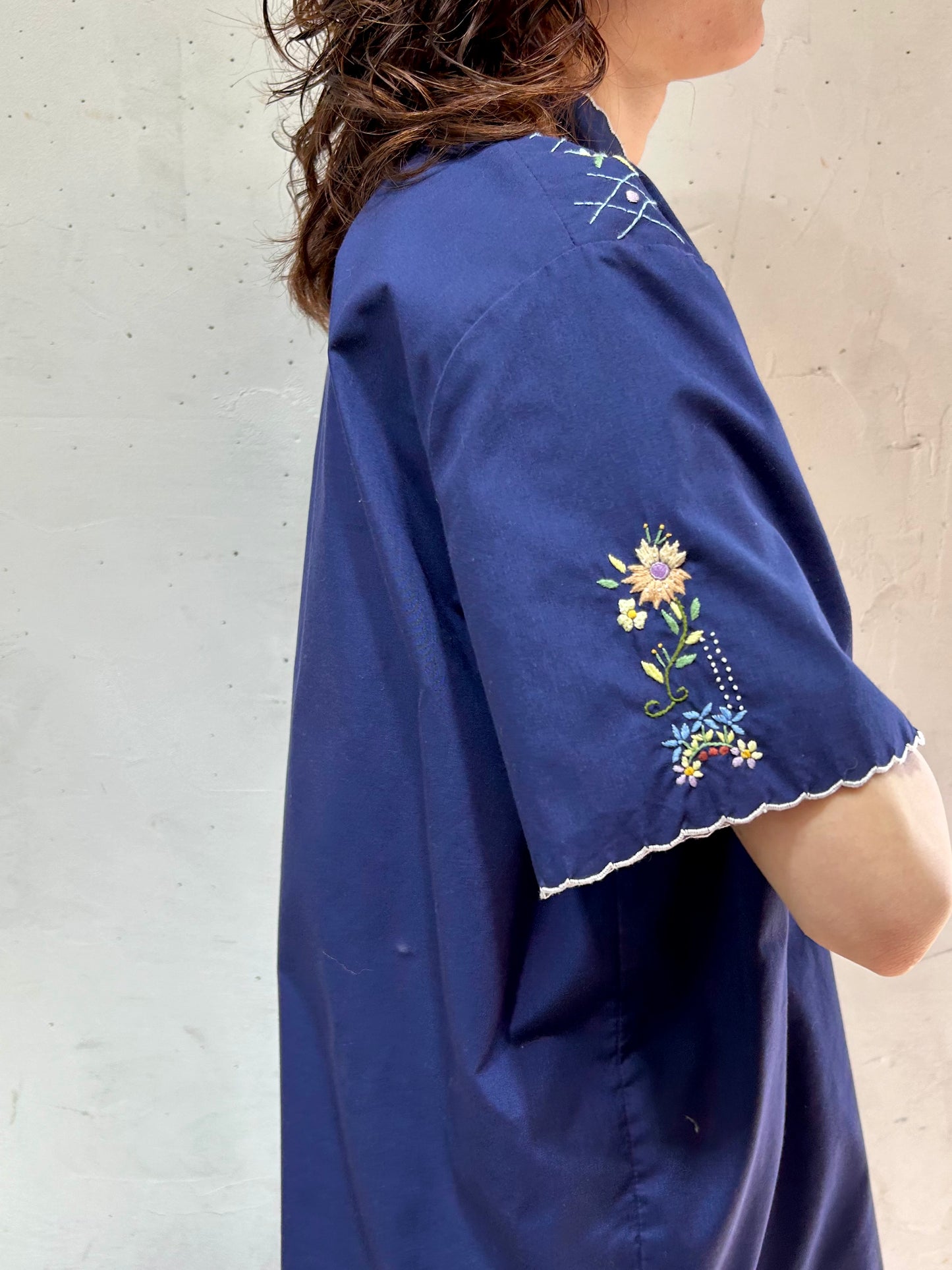 Vintage Flower Hand Embroidery Tunic [D26809]