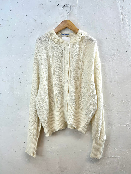 Vintage Knit Cardigan MADE IN FRANCE  [B29460]