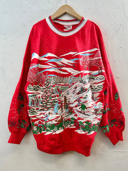 Vintage Xmas Sweat  MADE IN USA [L29019]