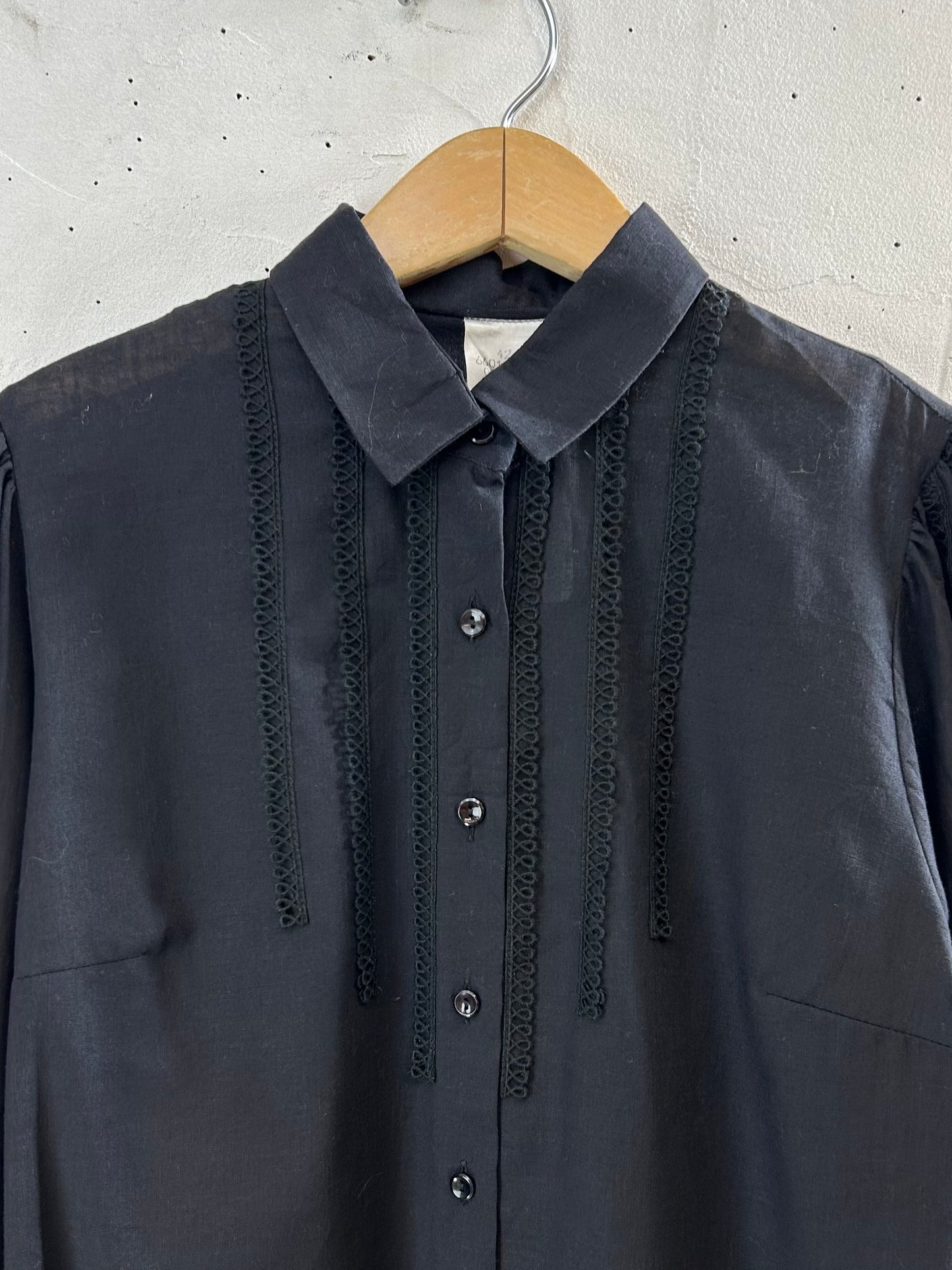 Vintage Black Blouse　 [I28570］