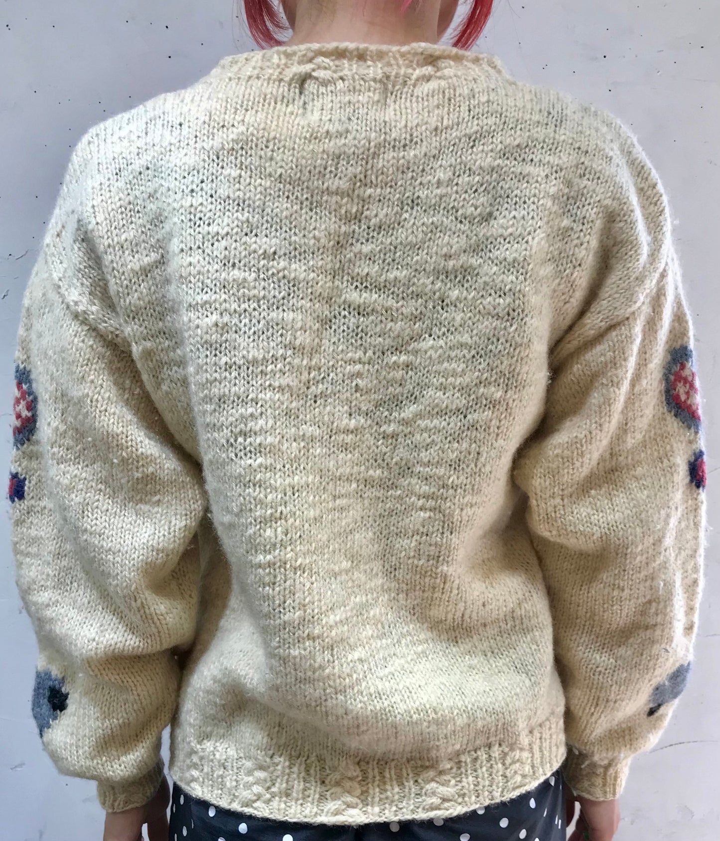 Vintage Hand Knit Sweater 〜Wool Rich〜 [I25080]