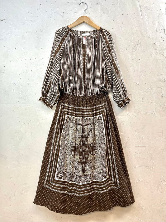 Vintage Flower Dress [D30092]