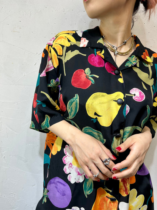 Vintage Fruits & Flower Shirt  [H24834]