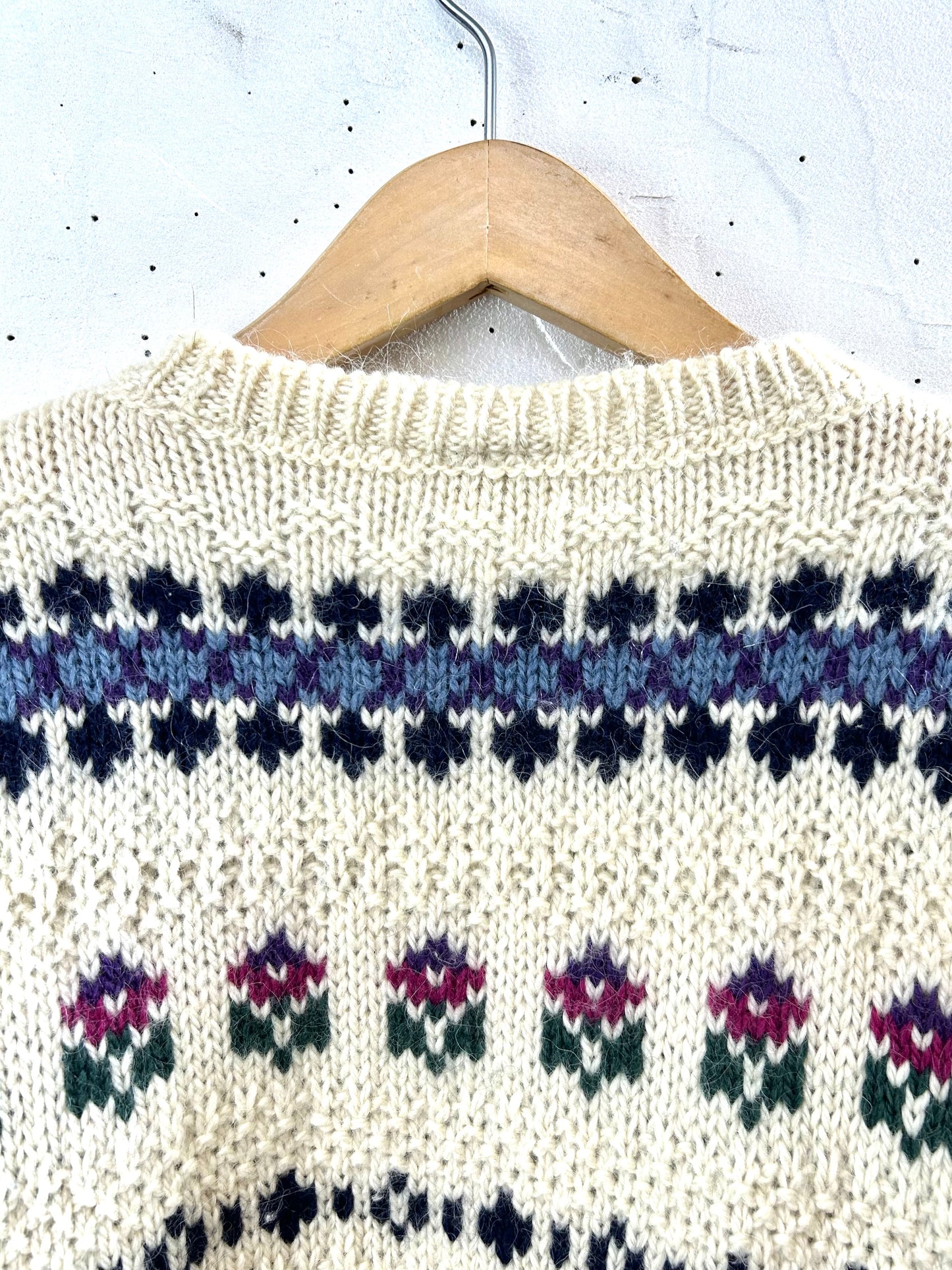 Vintage Knit Sweater 〜Laura Ashley〜 MADE IN Scotland [J28787]