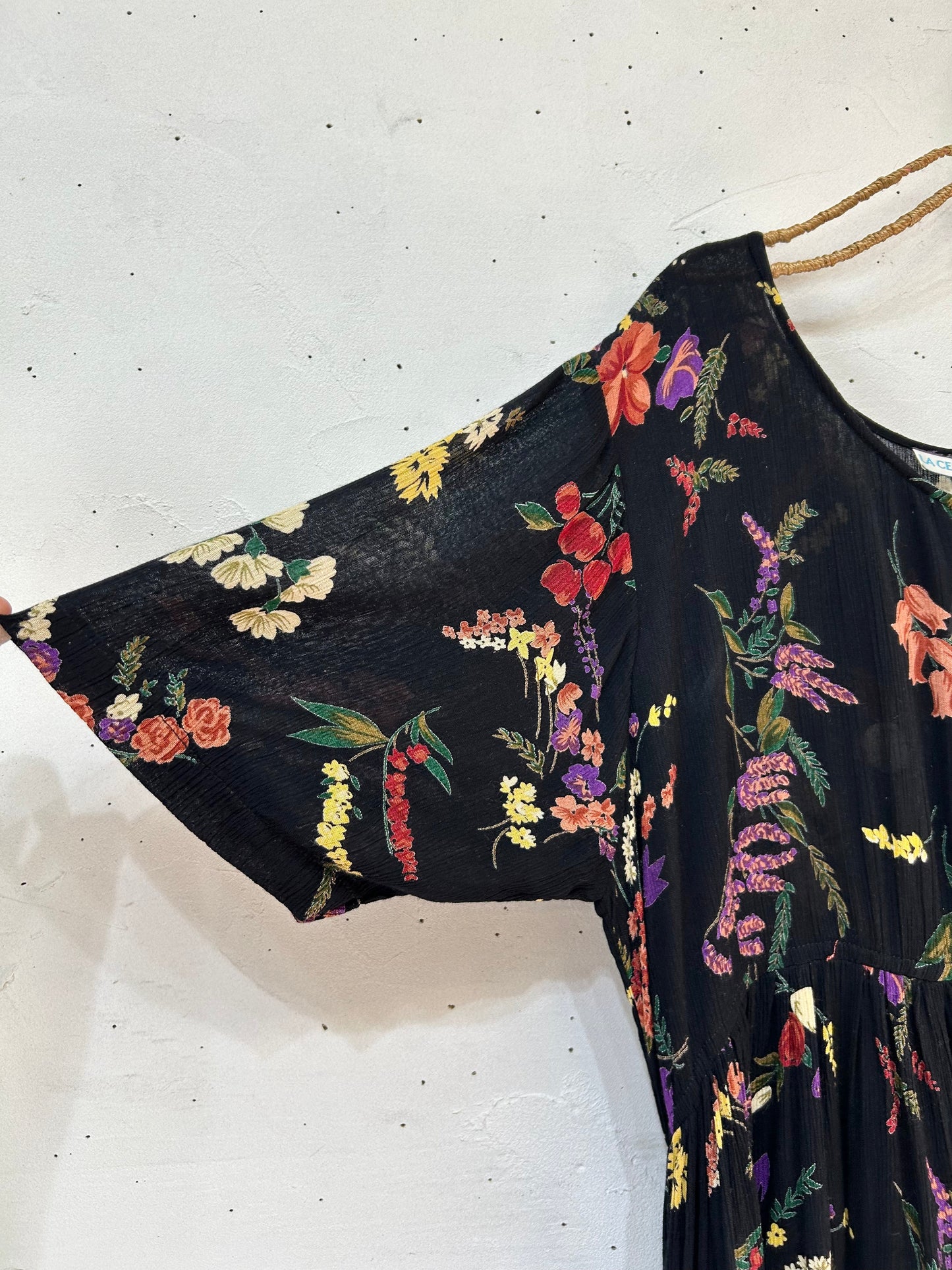 Vintage Indian Rayon Dress 〜LA CERA〜 [D26812]