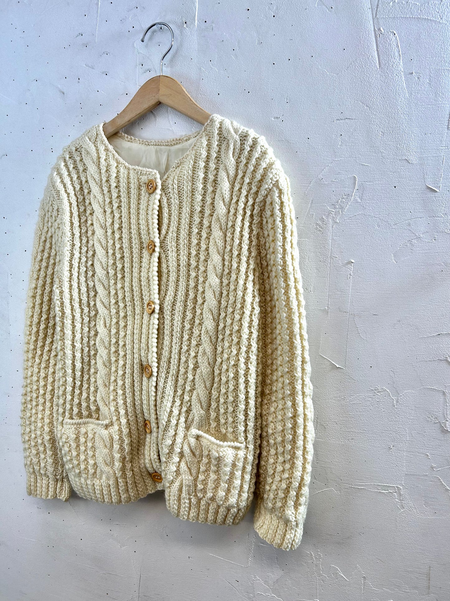 Vintage Aran Knit Cardigan [B29461]