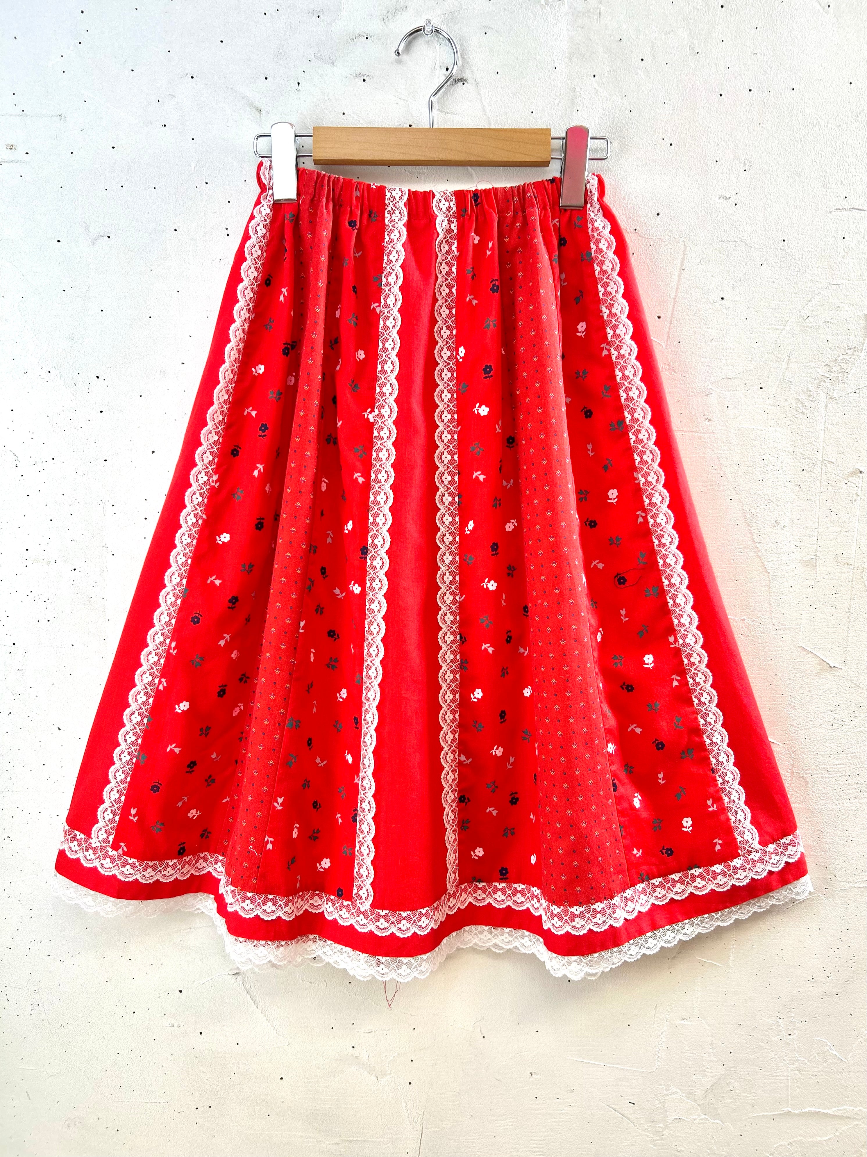 70s Patchwork Skirt 〜carefree fashions〜 [G30760] – GROGGROG