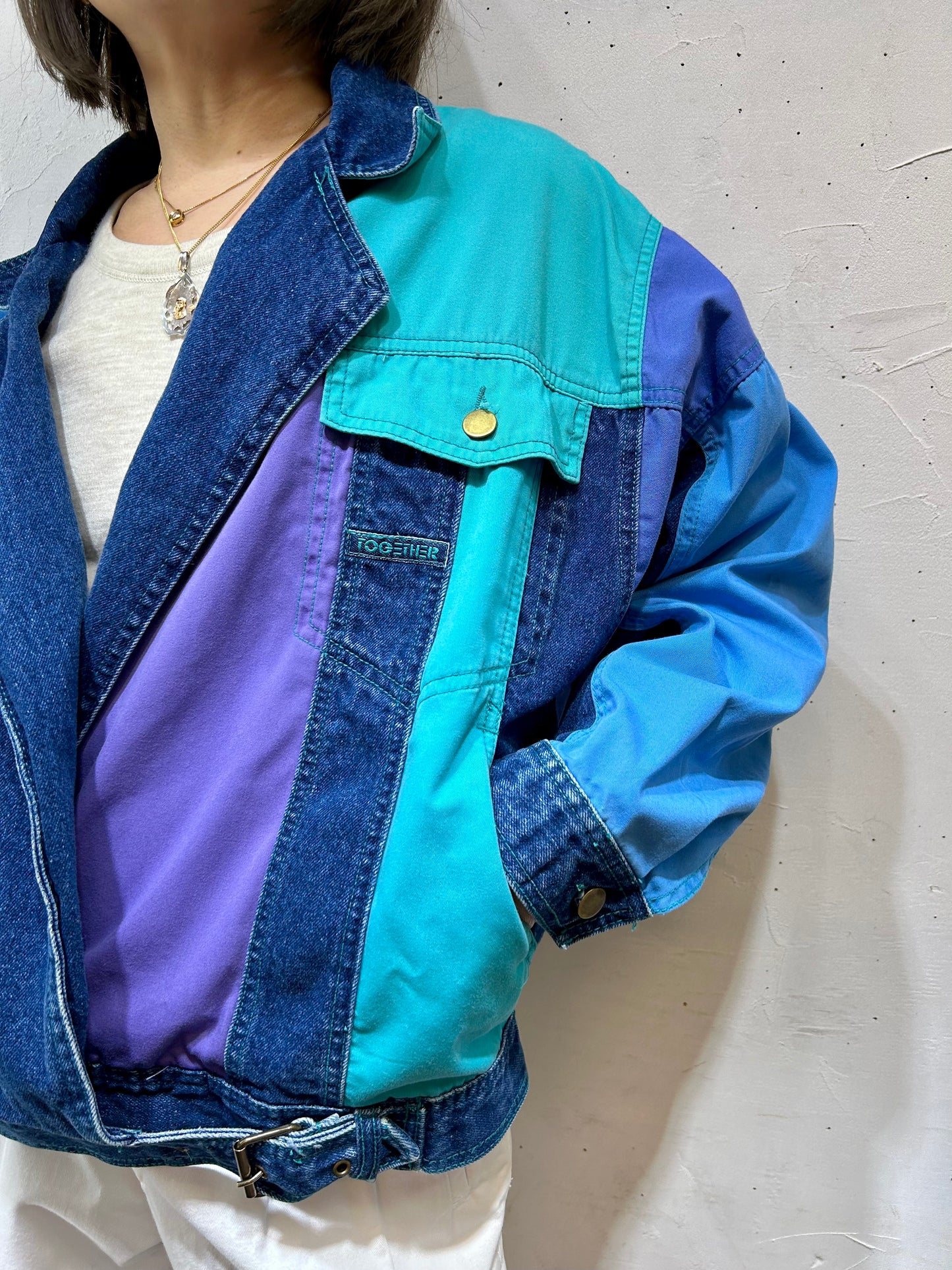 ’90s Vintage Denim Jacket 〜TOGETHER！〜 [A26079]