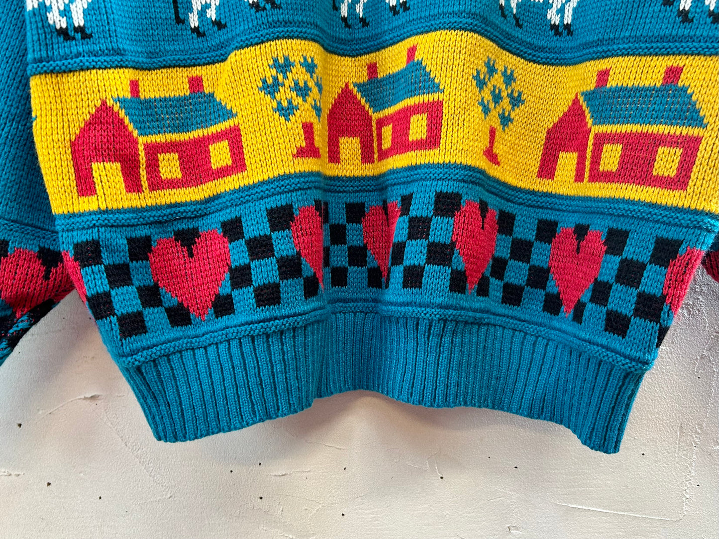 ’80s Vintage Fancy Knit Sweater［J28574]