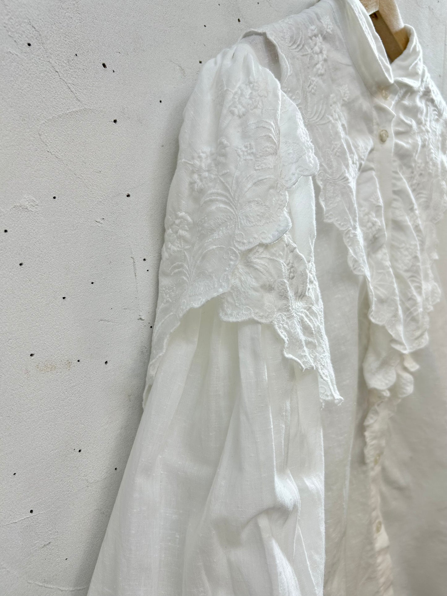 Vintage White Cotton Blouse [G27826]