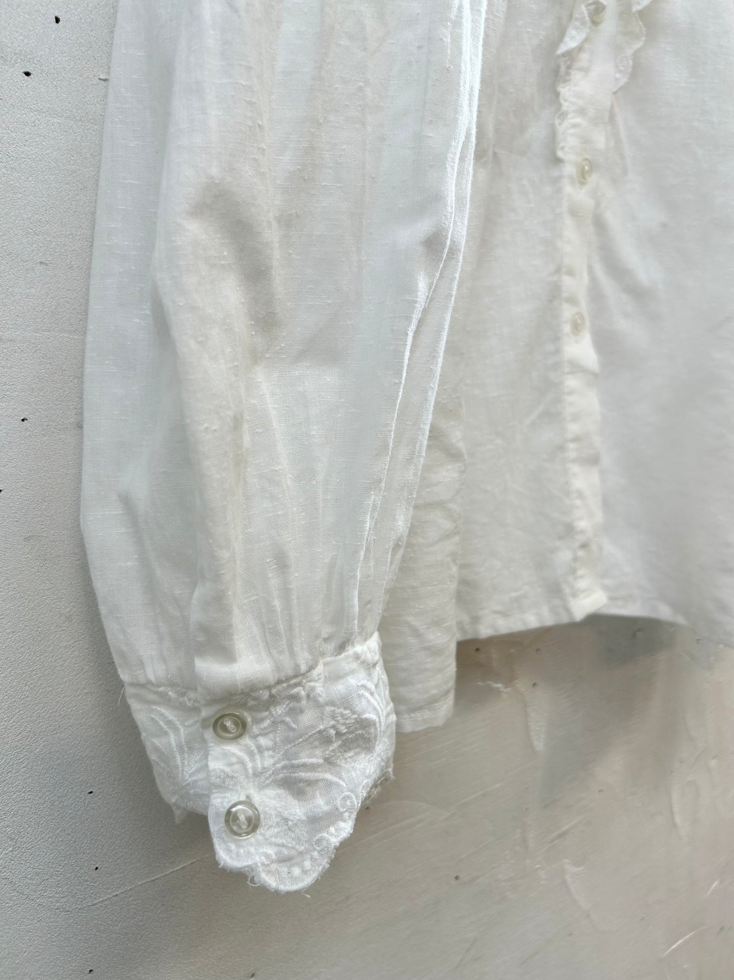 Vintage White Cotton Blouse [G27826]