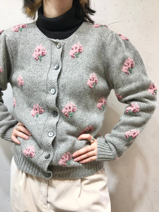 Vintage Hand Knit Cardigan [L25863]