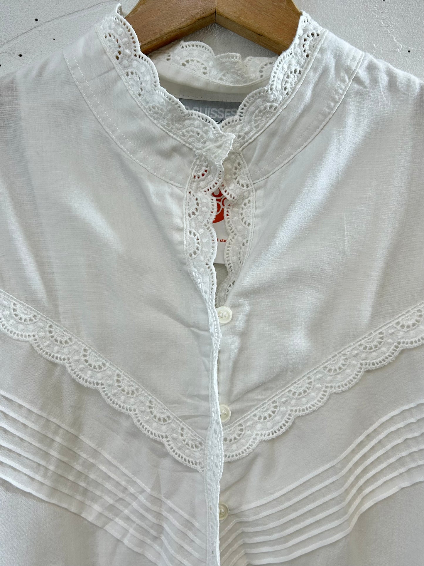 Vintage White Blouse MADE IN FRANCE [G27825]