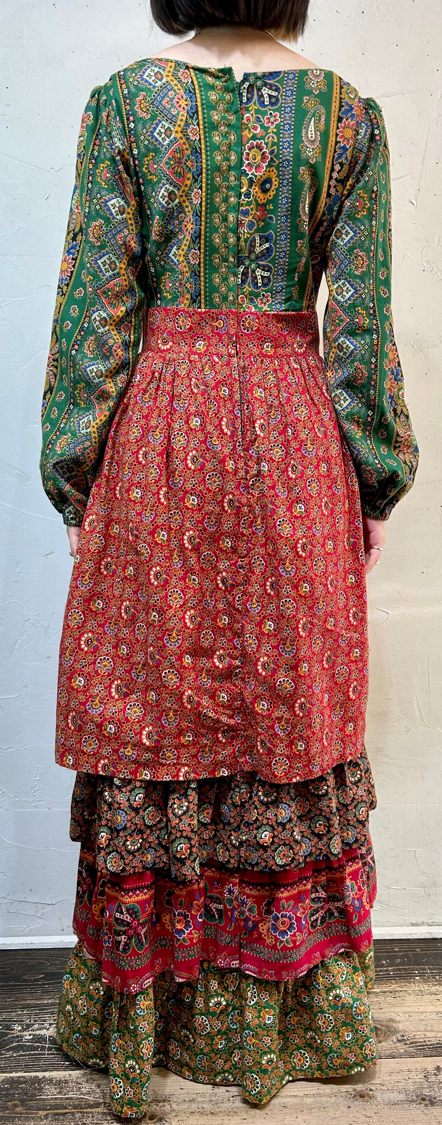 '70s Vintage Tiered Dress [K25495]