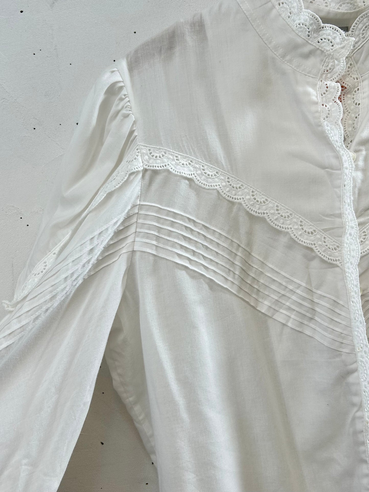 Vintage White Blouse MADE IN FRANCE [G27825]