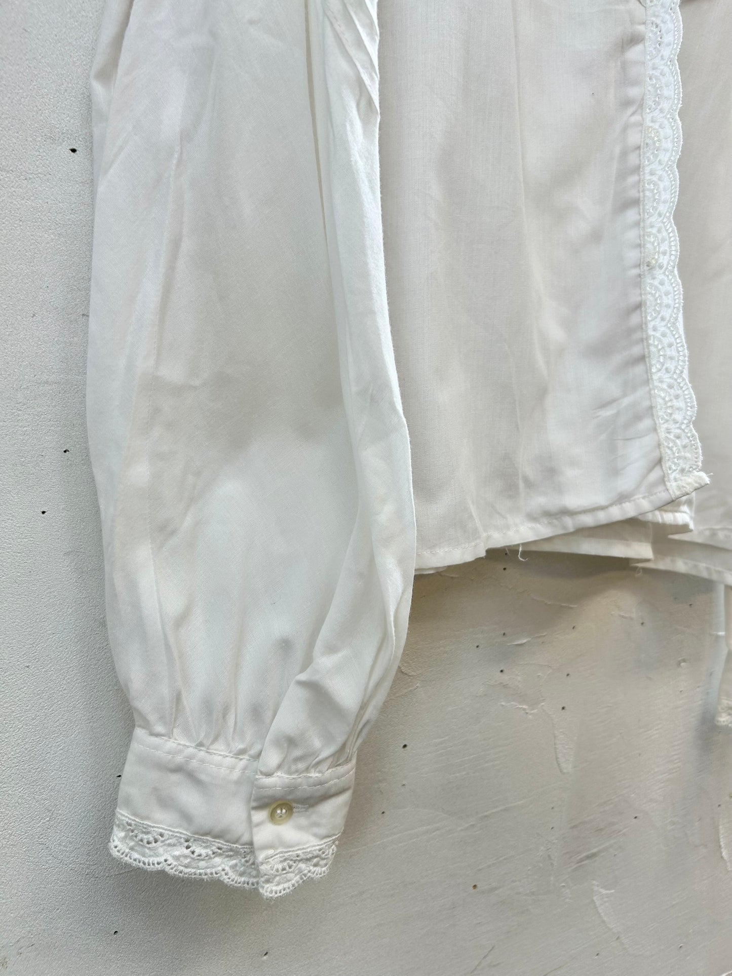 Vintage White Blouse MADE IN FRANCE [G27825]