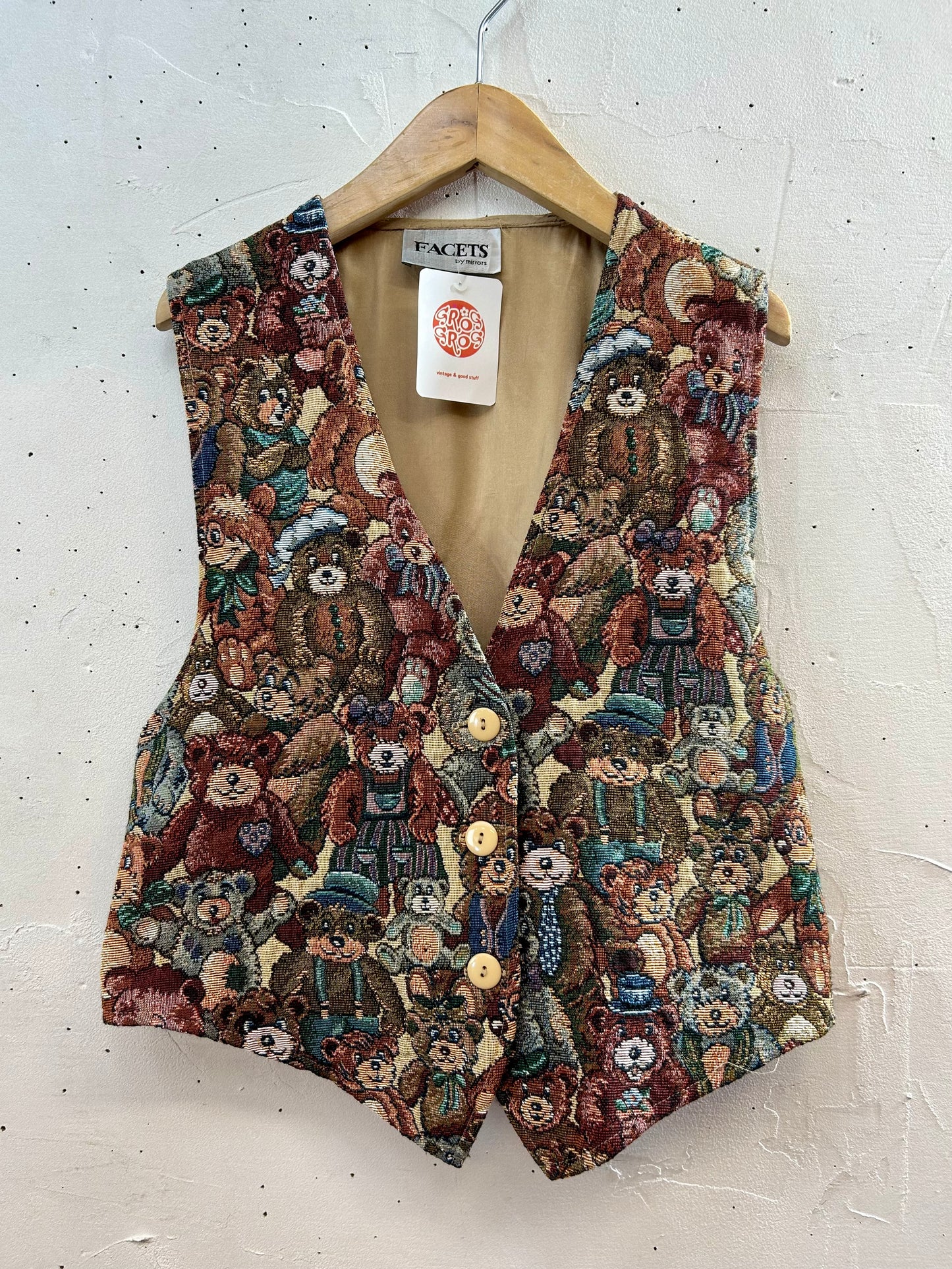 Vintage Gobelin Vest MADE IN USA [J28579]