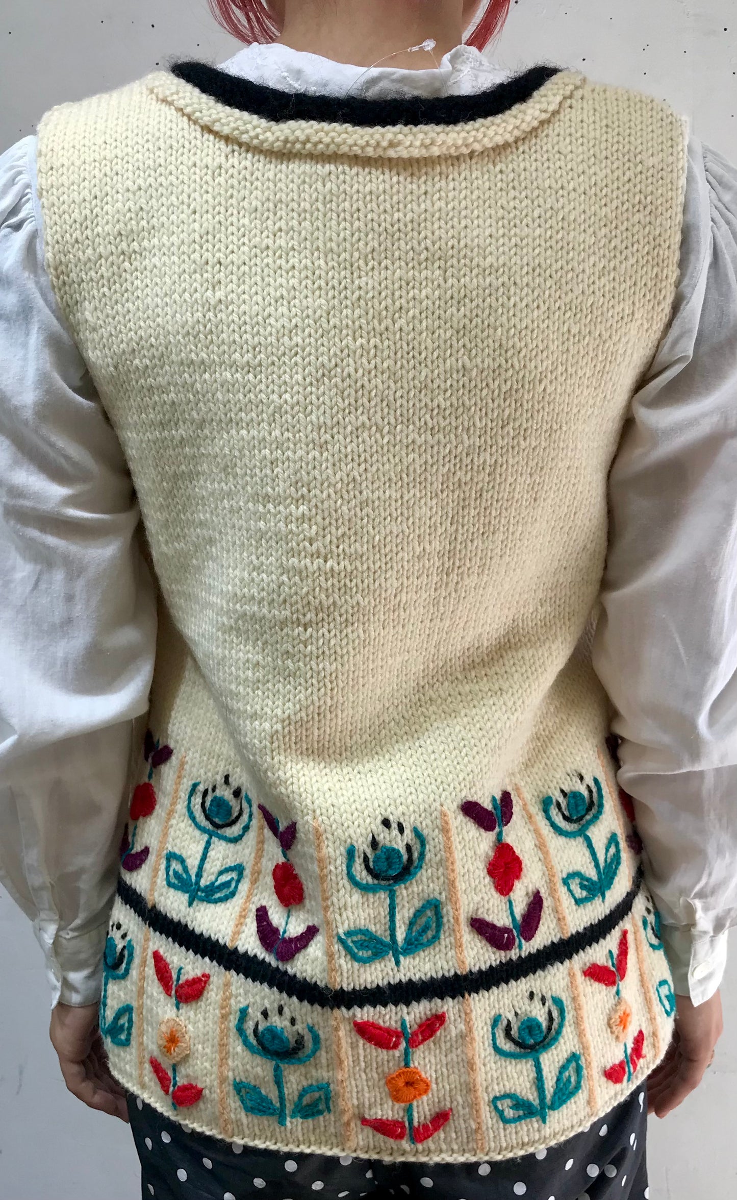 Vintage Hand Knit Vest [I25081]