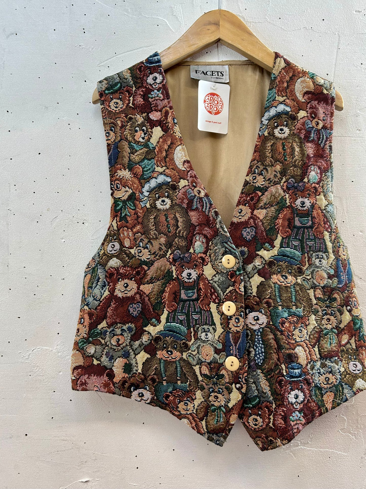 Vintage Gobelin Vest MADE IN USA [J28579]