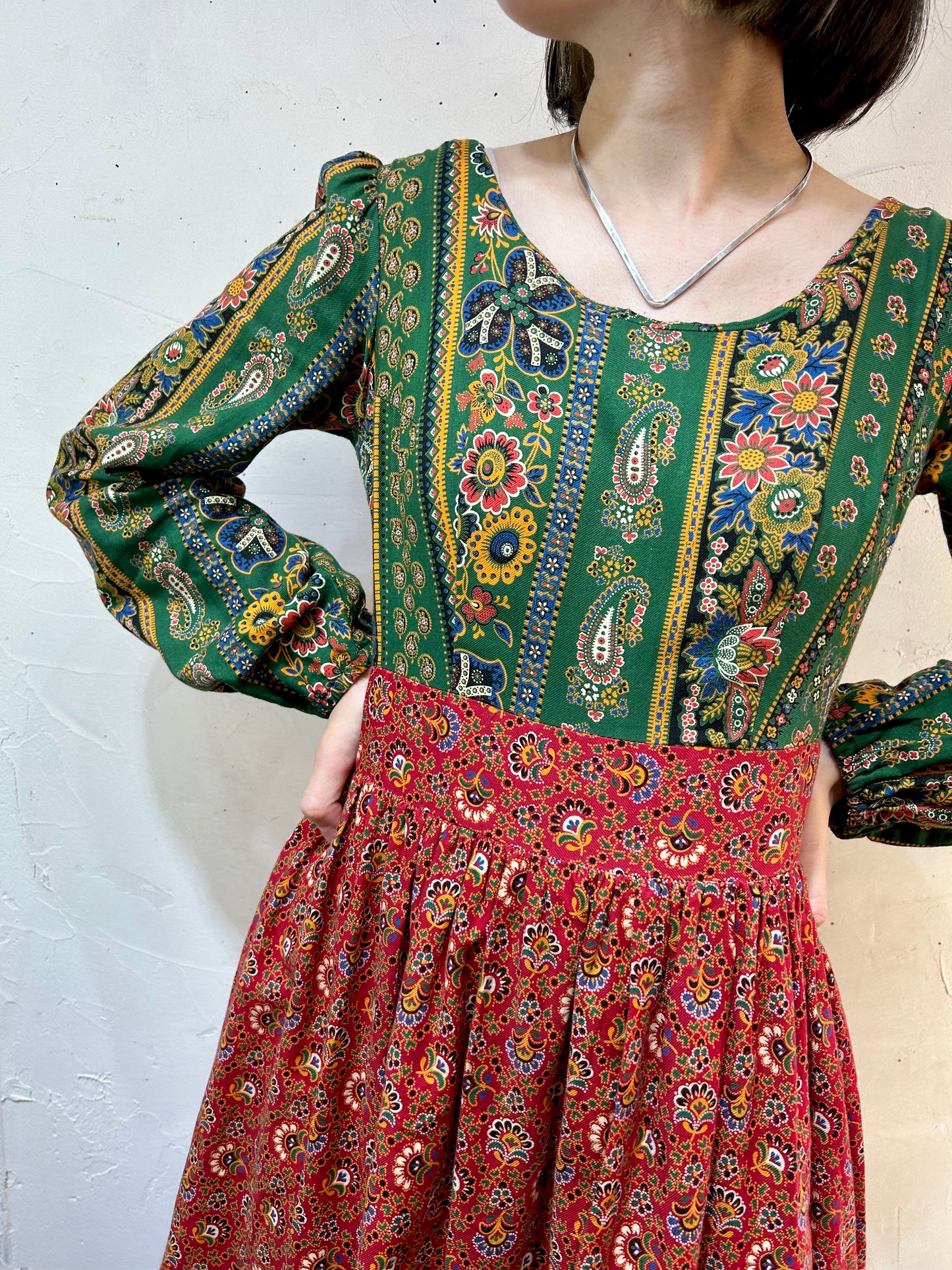 '70s Vintage Tiered Dress [K25495]