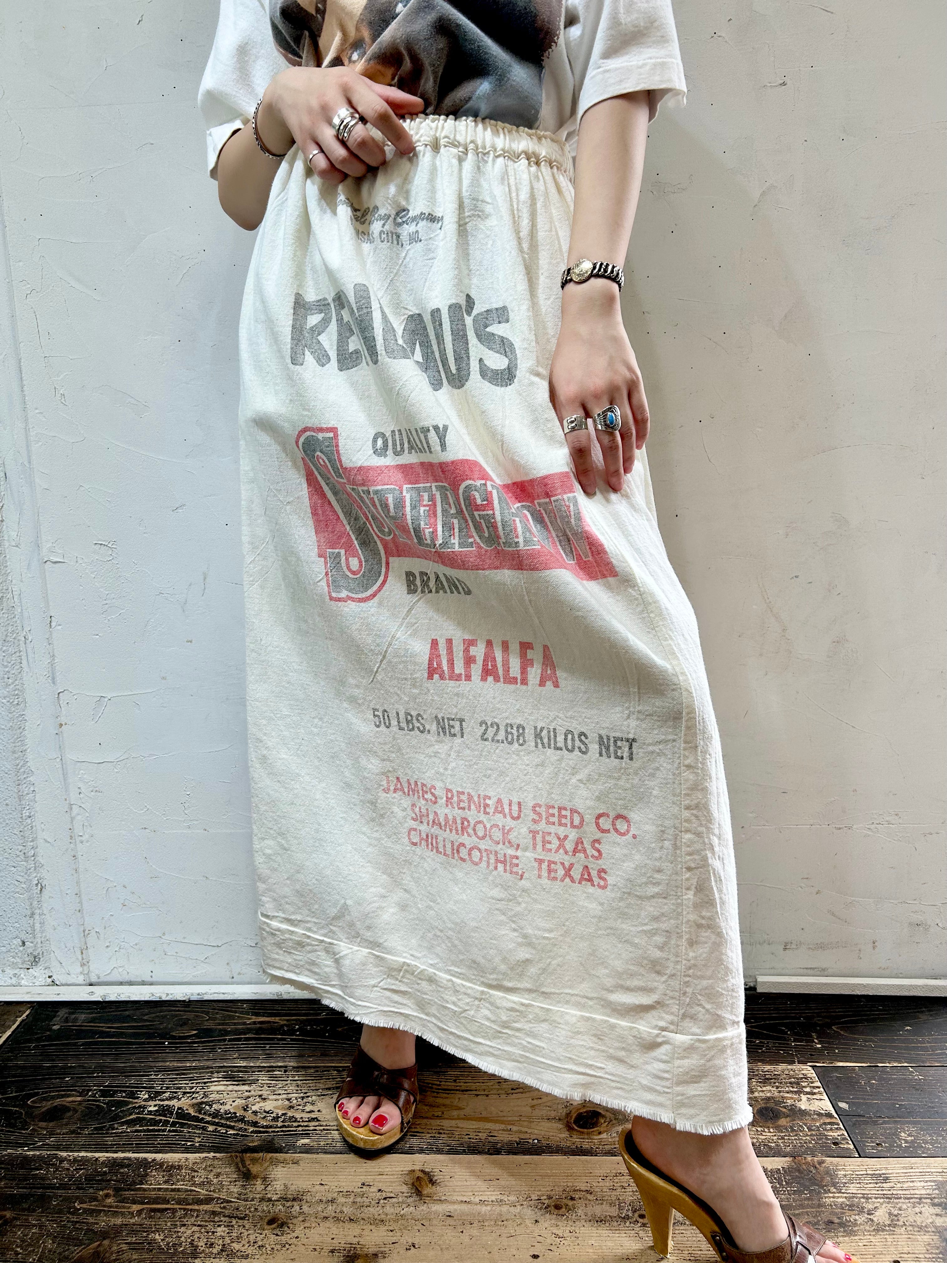 Vintage Feed Sack Skirt [H24755] – GROGGROG