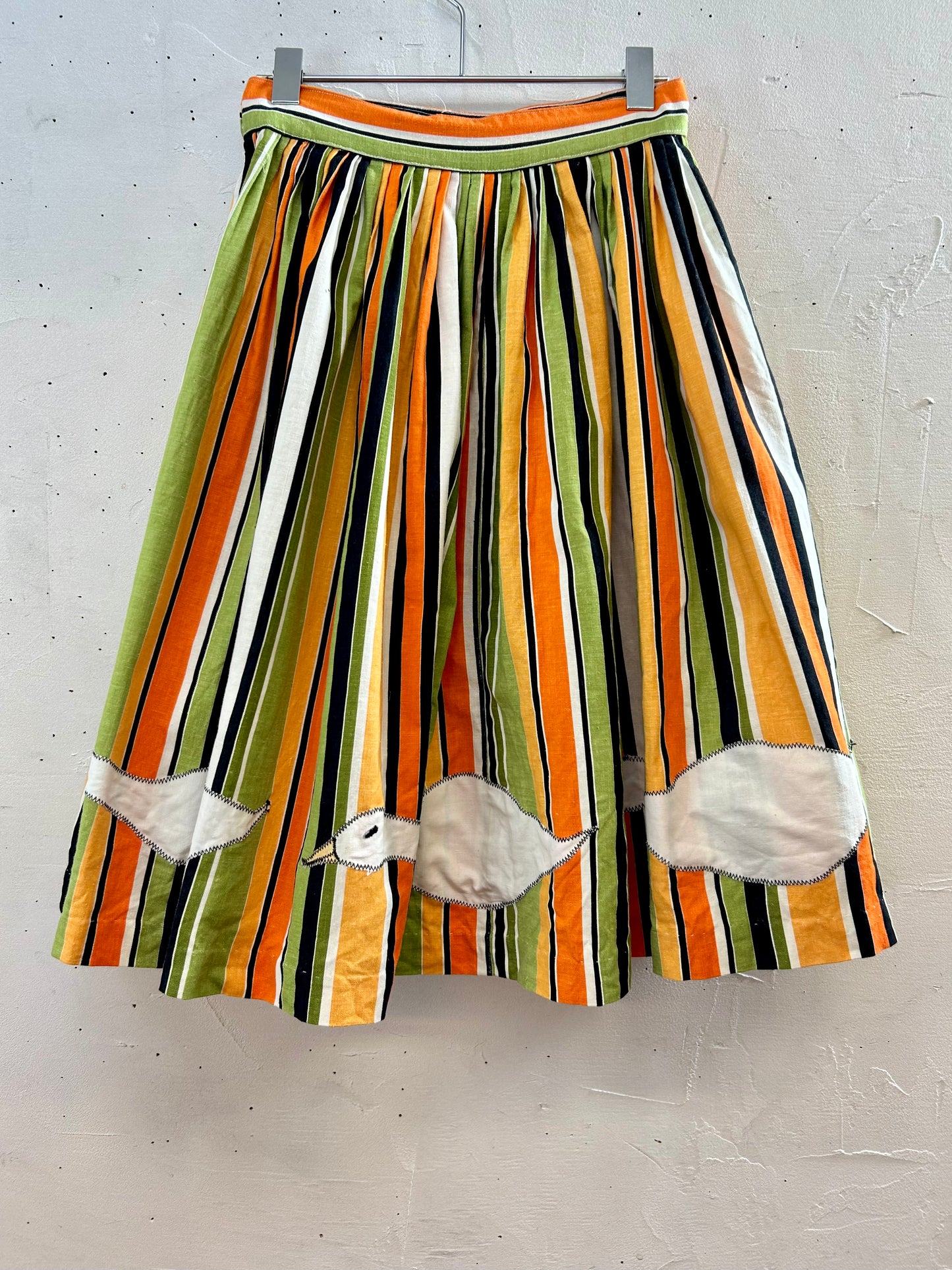 Vintage Bird Patch Skirt [J28577]