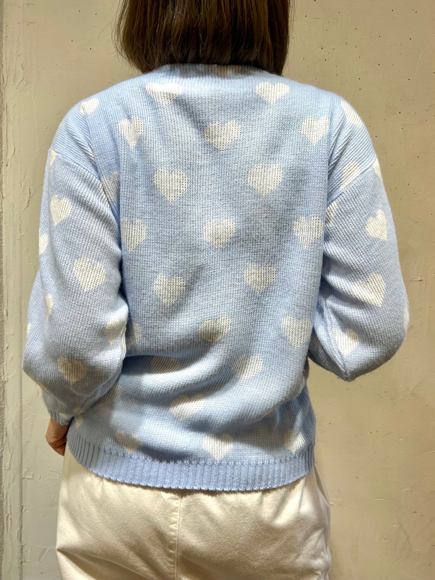 ’80s Vintage Fancy Knit Sweater 〜MADE IN USA〜 [A26074]