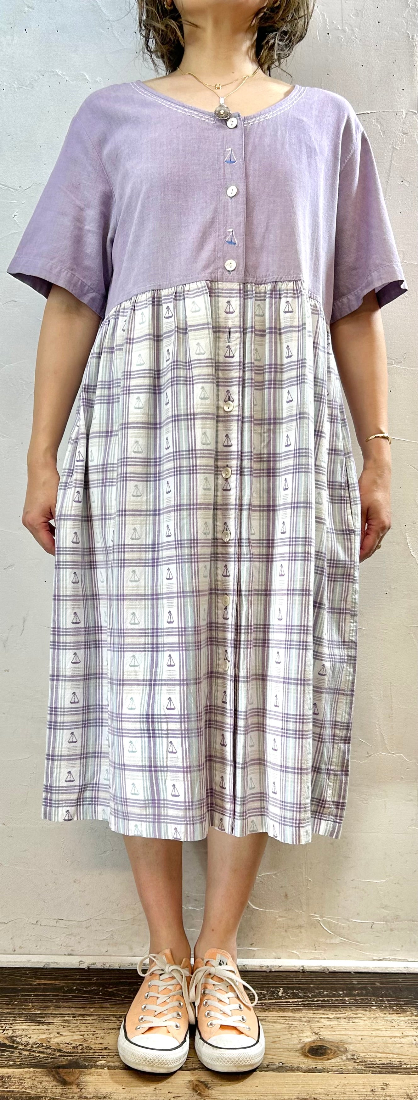 Vintage Indian Cotton Dress [F27687]