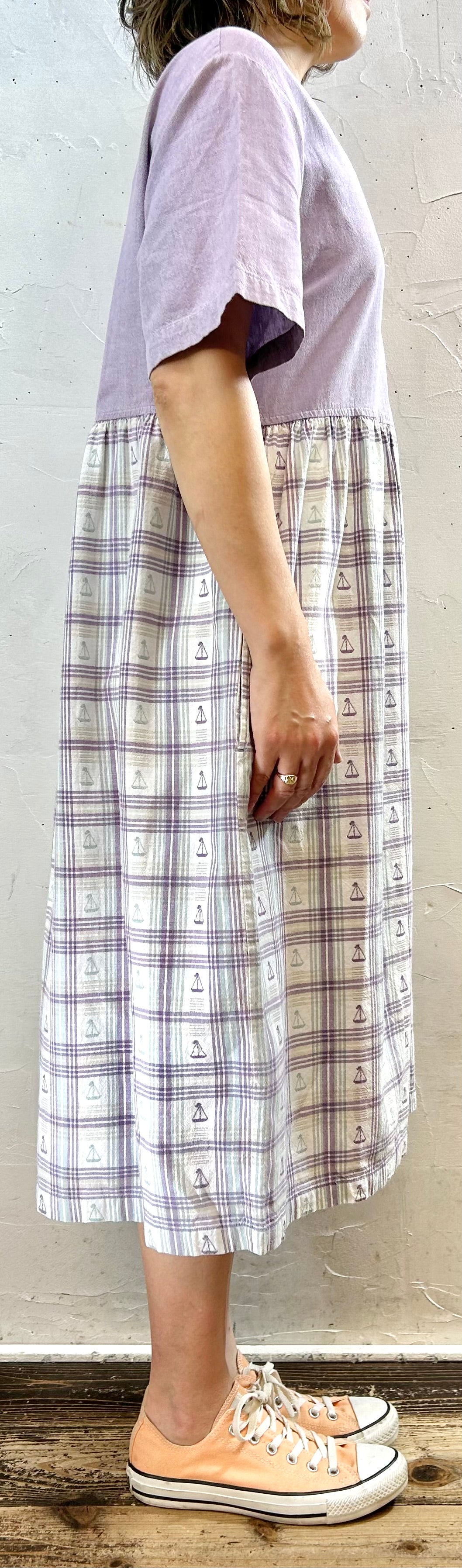 Vintage Indian Cotton Dress [F27687]