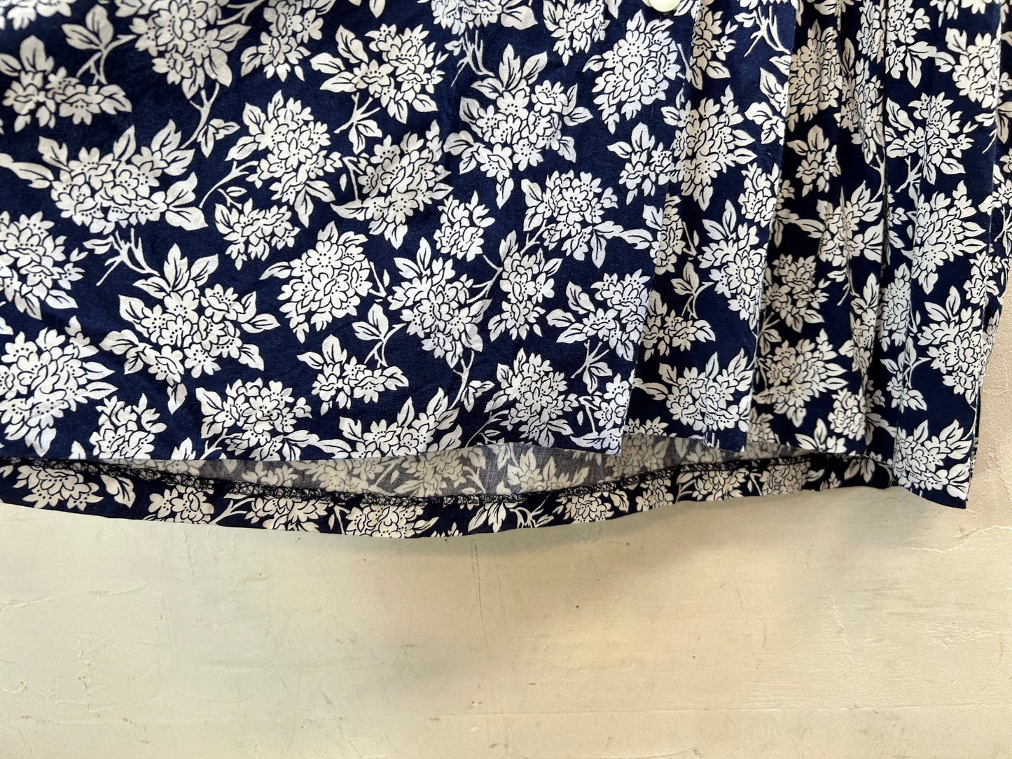 Vintage Sailor Collar Rayon Dress MADE IN USA [H28162]