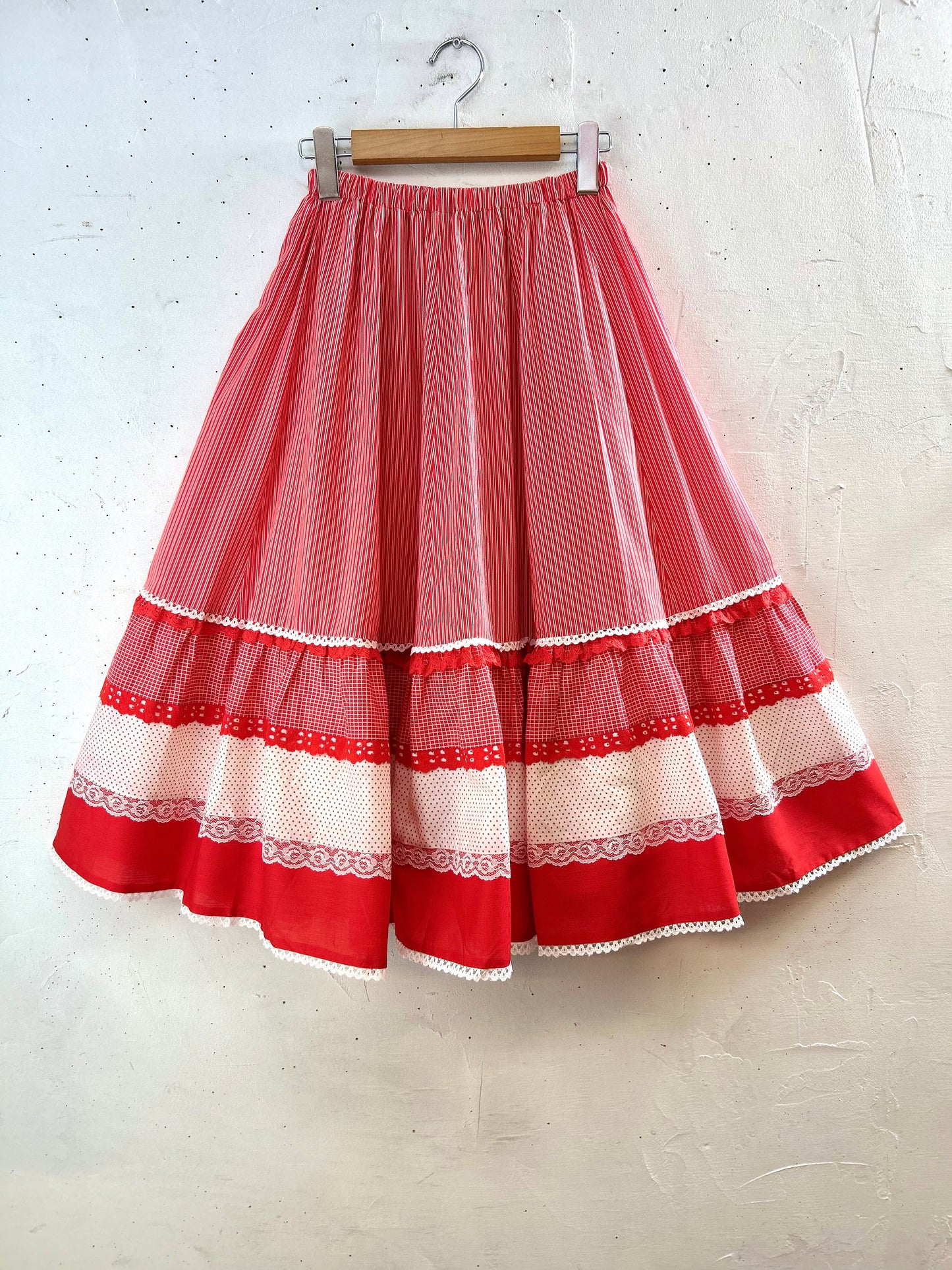 '70sVintage Tiered Skirt MADE IN USA [F30530]