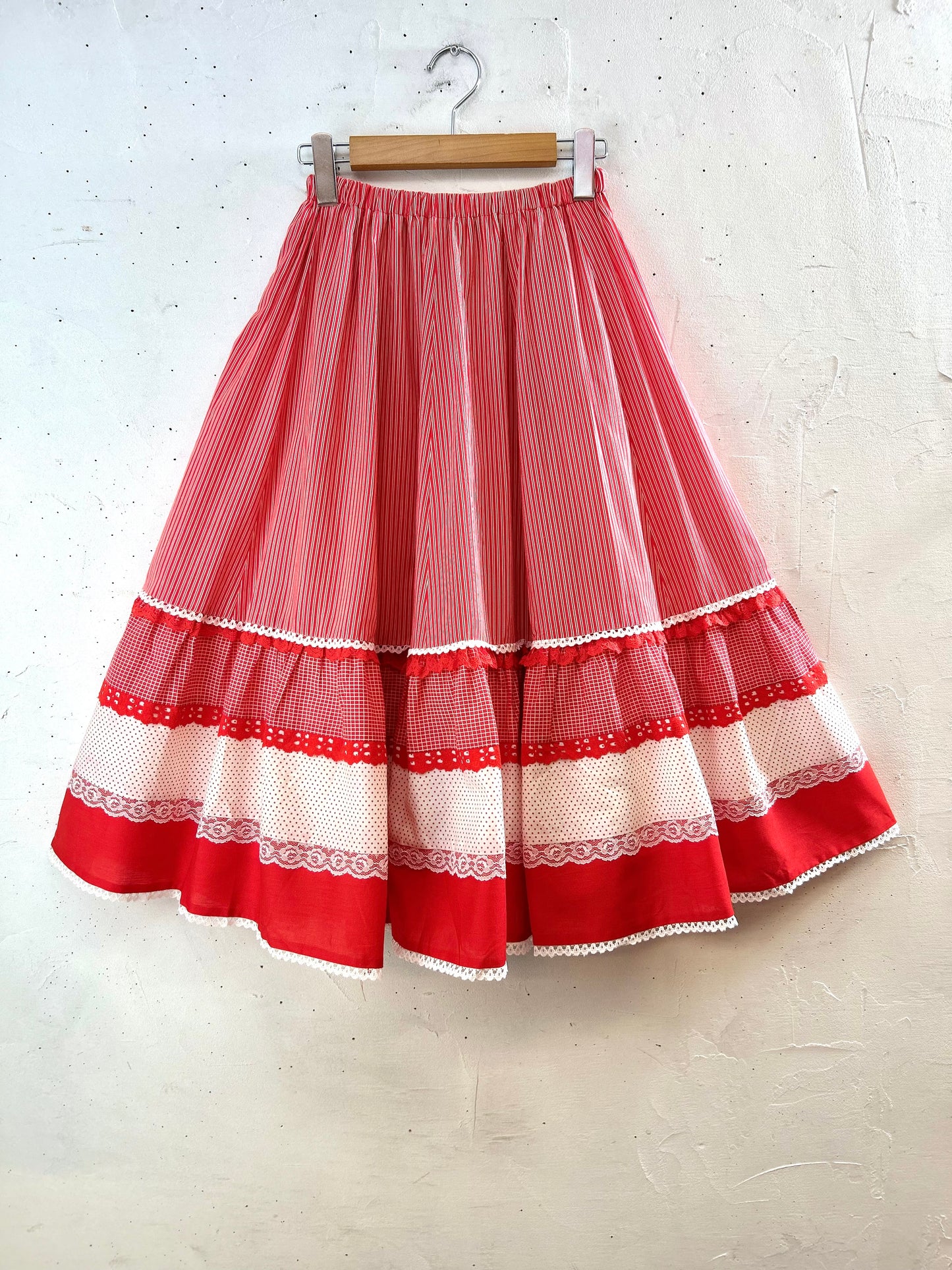 '70sVintage Tiered Skirt MADE IN USA [F30530]